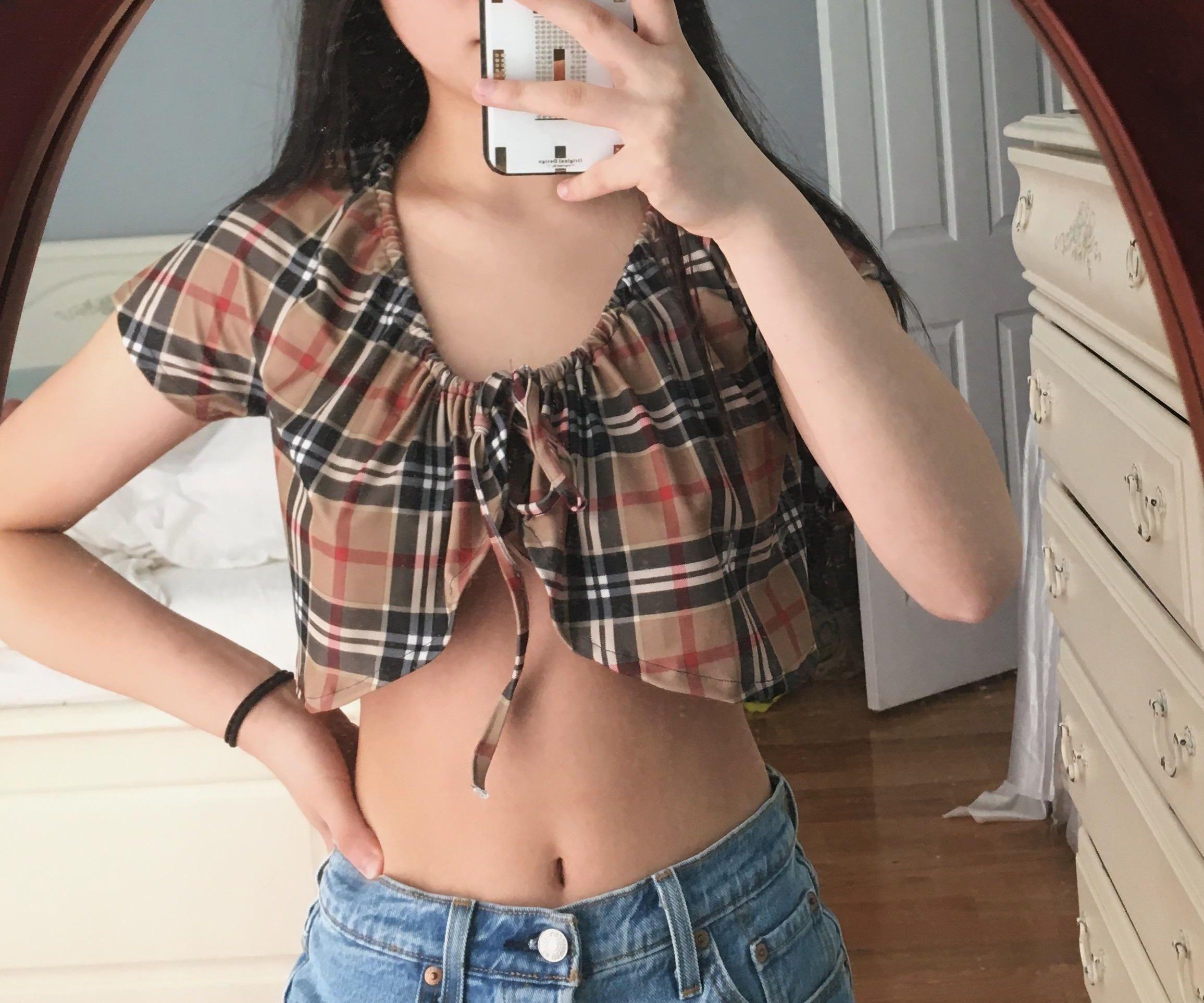 Cinched Tie-Front Top