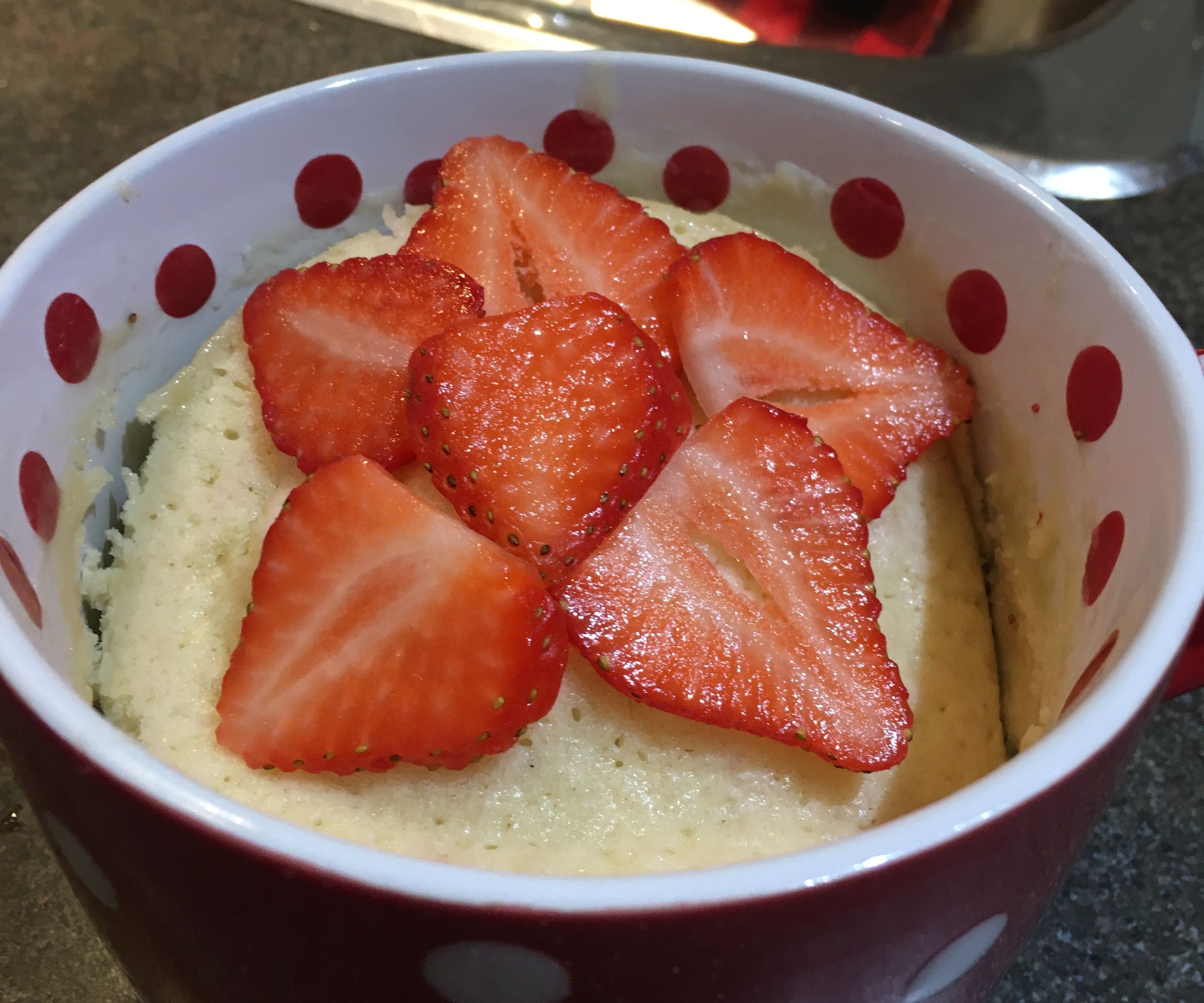 Delicious Lemon Mug Sponge Cake