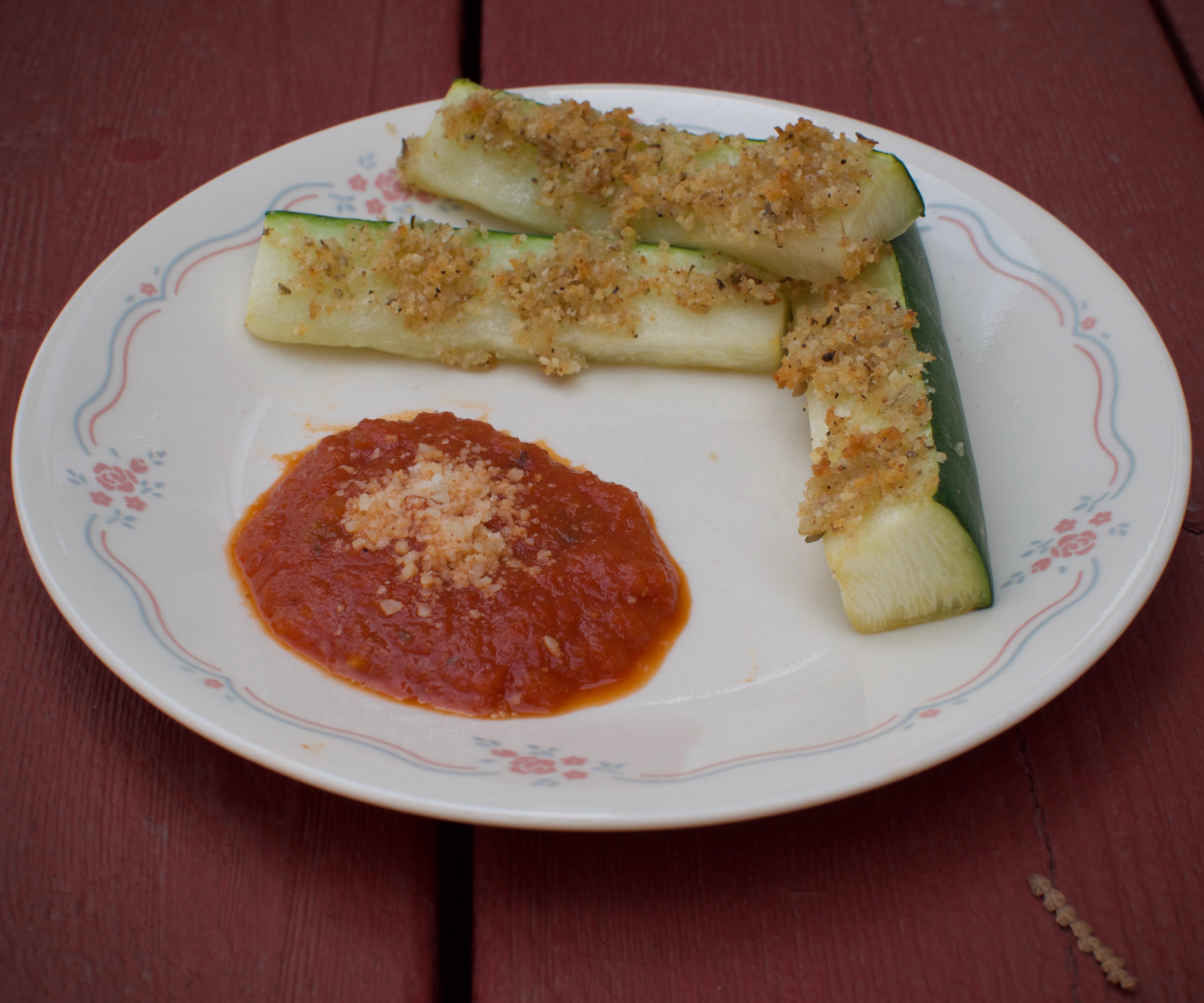 Garlic Parmesan Zucchini Sticks (from the Garden!)