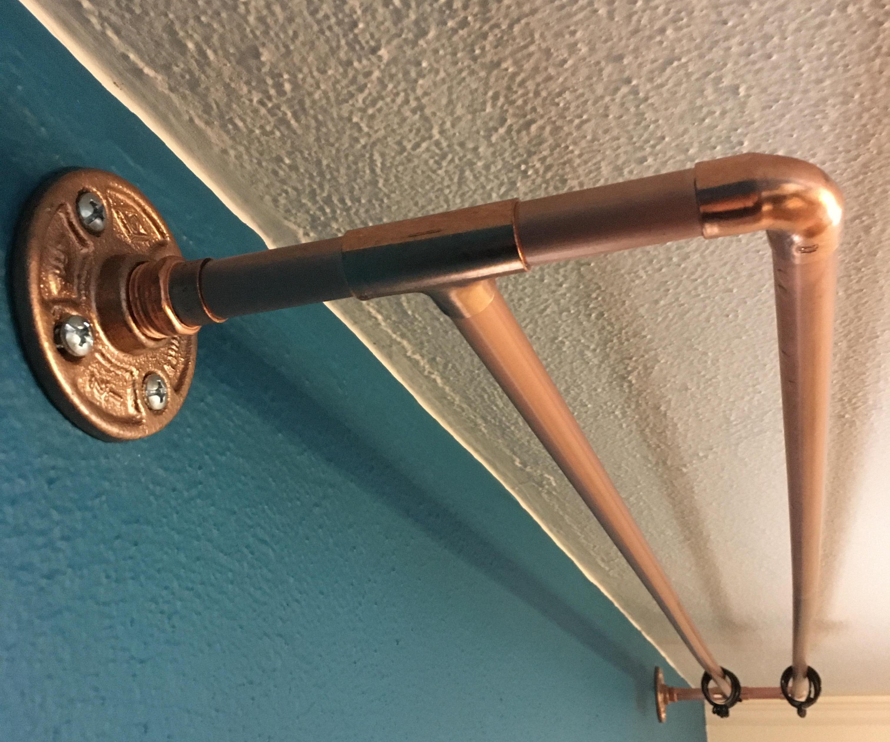 Brushed Copper Curtain Rods From Plumbing Parts