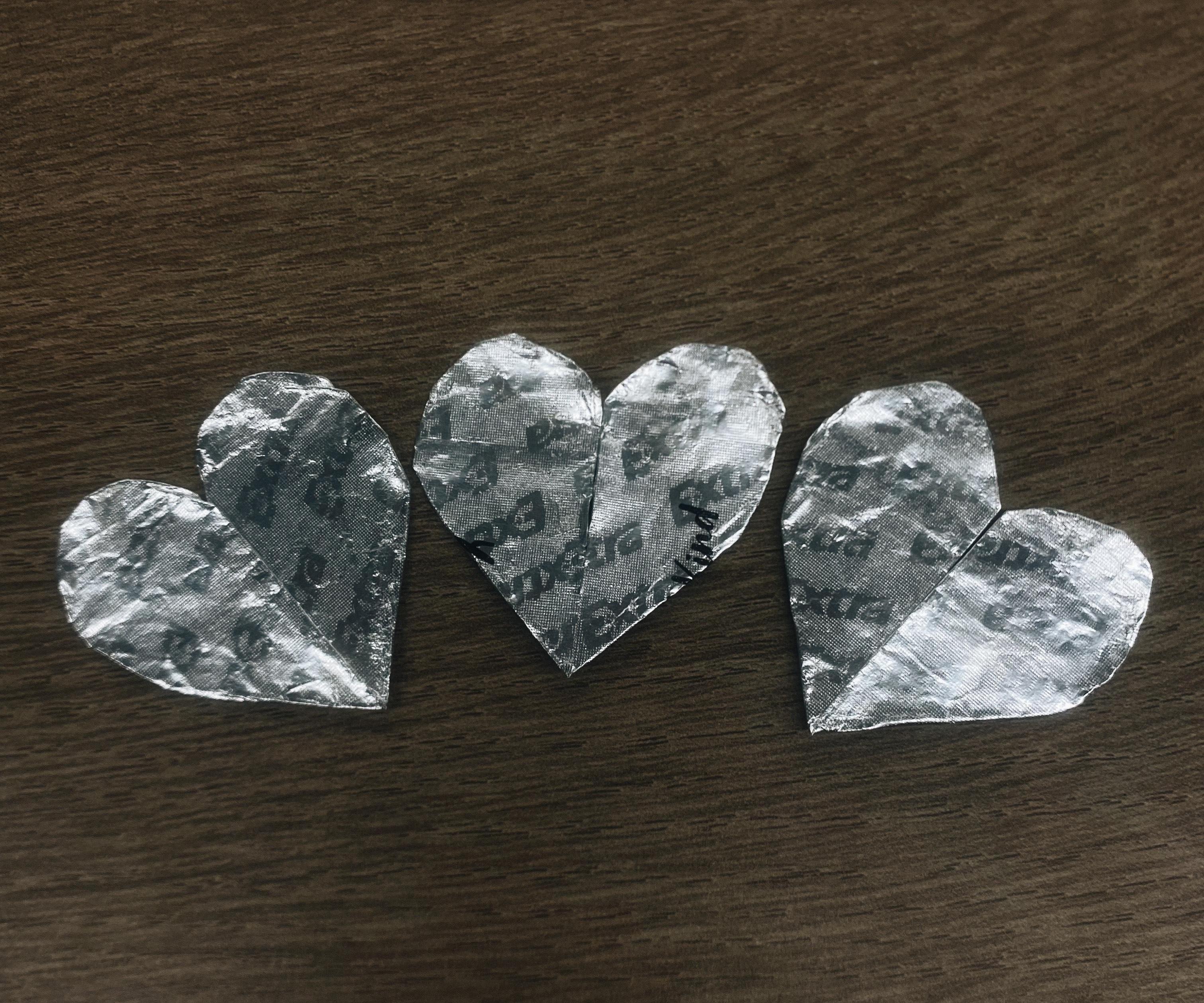 Easy Steps Gum Wrapper Heart