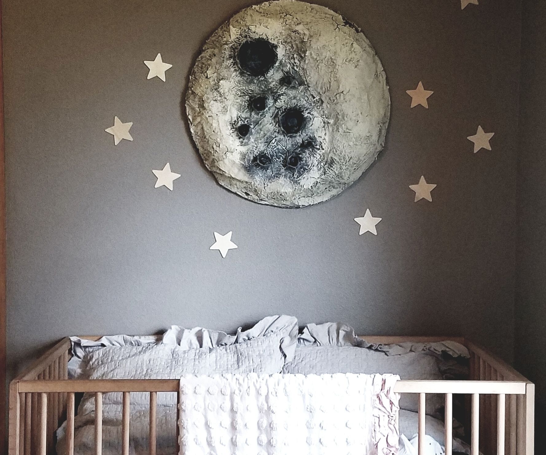 How to Make a Paper Mache Moon Wall Hanging