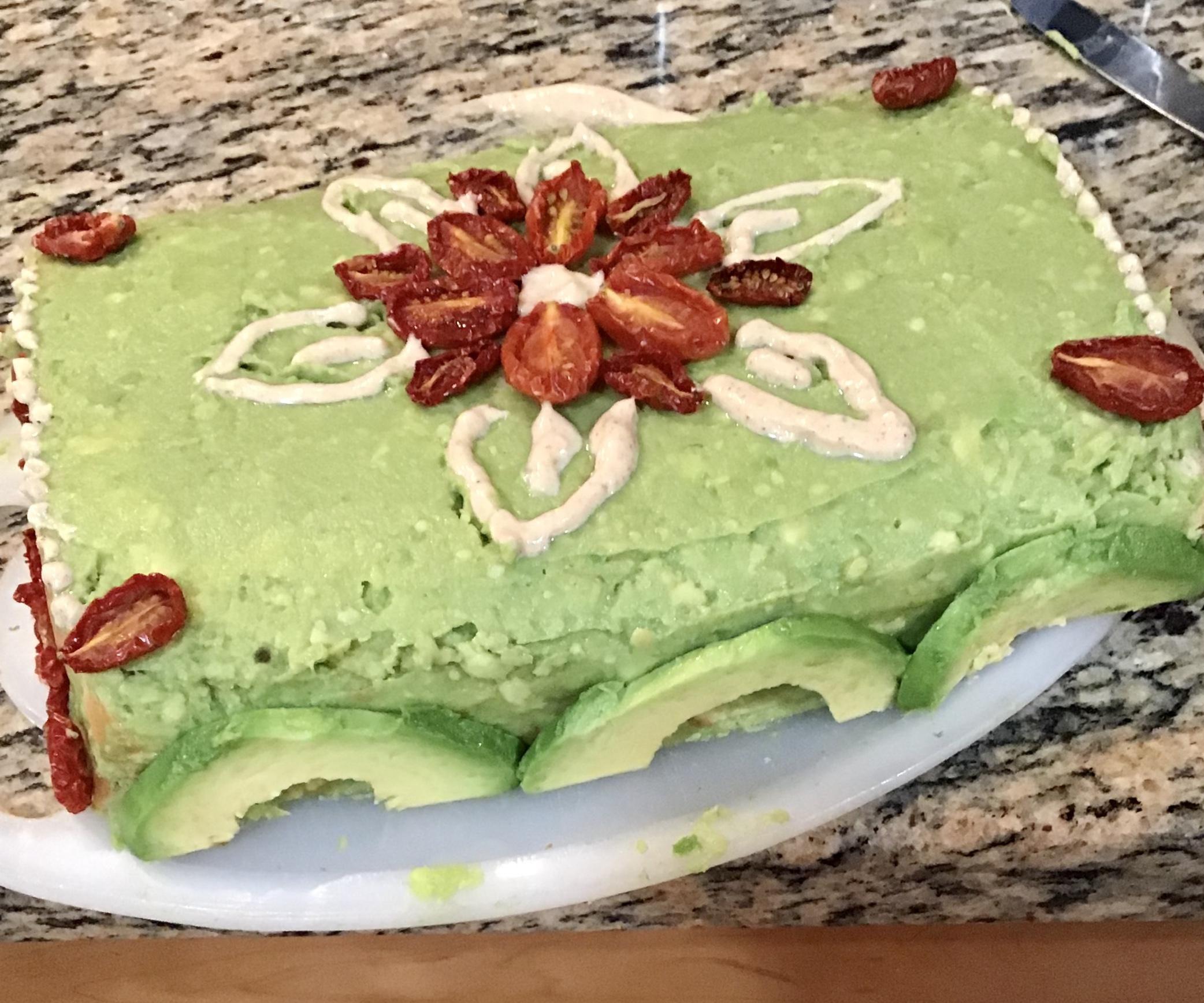 No Bake Avocado Toast Sandwich Cake 