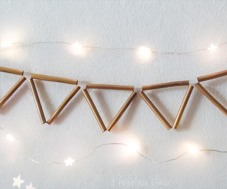 Diy Gold Garland With Pipette