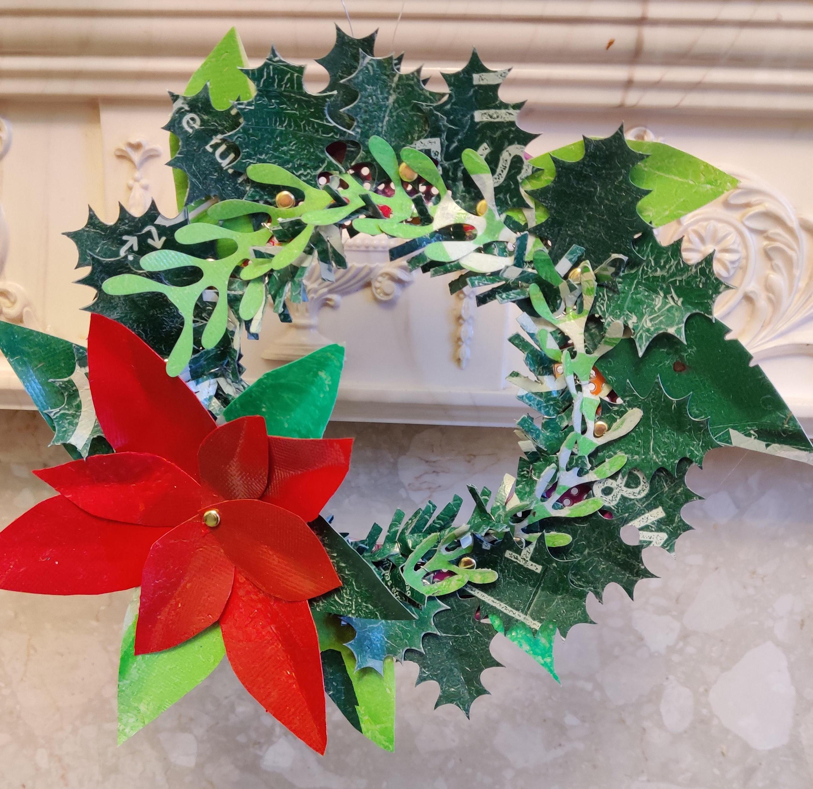 Recycled Plastic Christmas Wreath