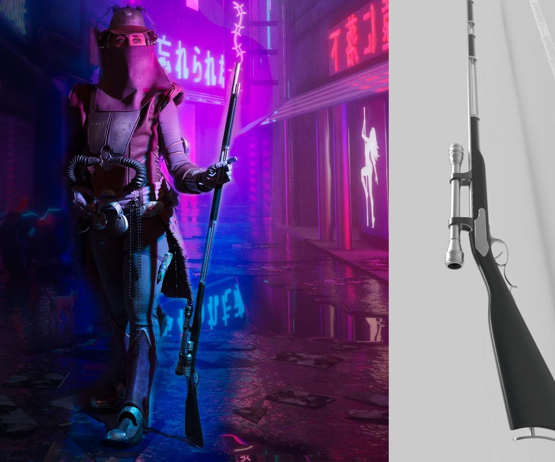 Zam Wesell Sniper Rifle Cosplay Tutorial - 3D Printed