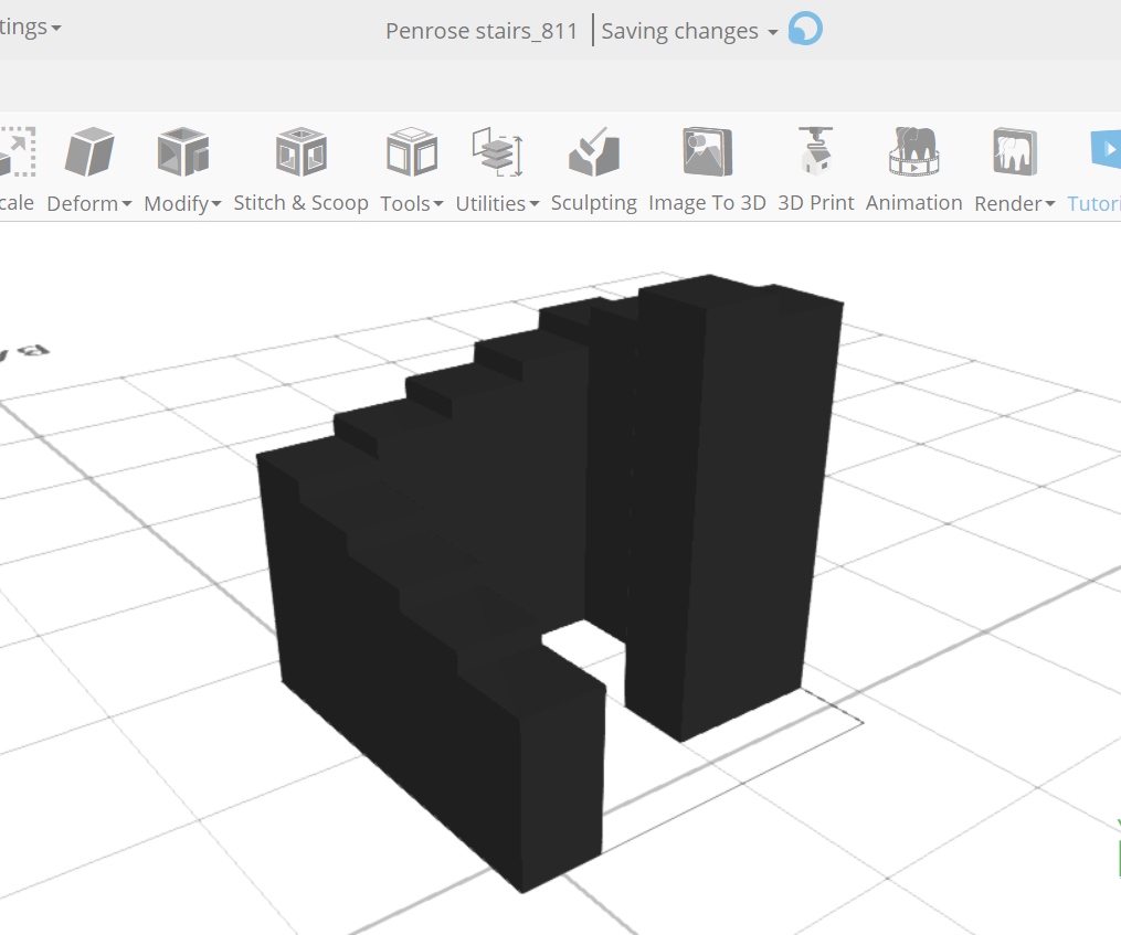 HOW TO CREATE a 3D PENROSE STAIRS IN 3D MODELLING SOFTWARE