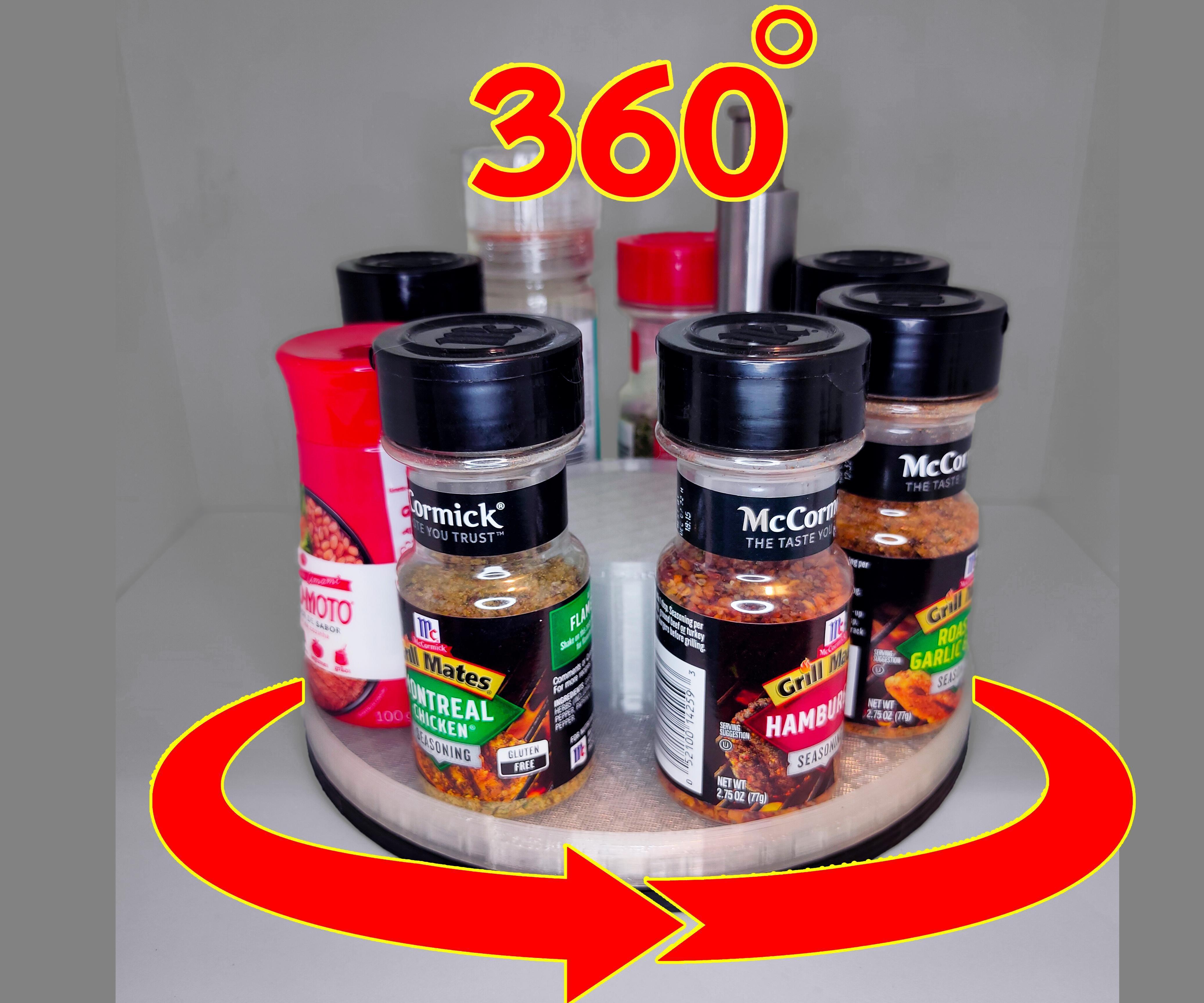 3D Printed Kitchen Rotating Spice Rack Using Tinkercad