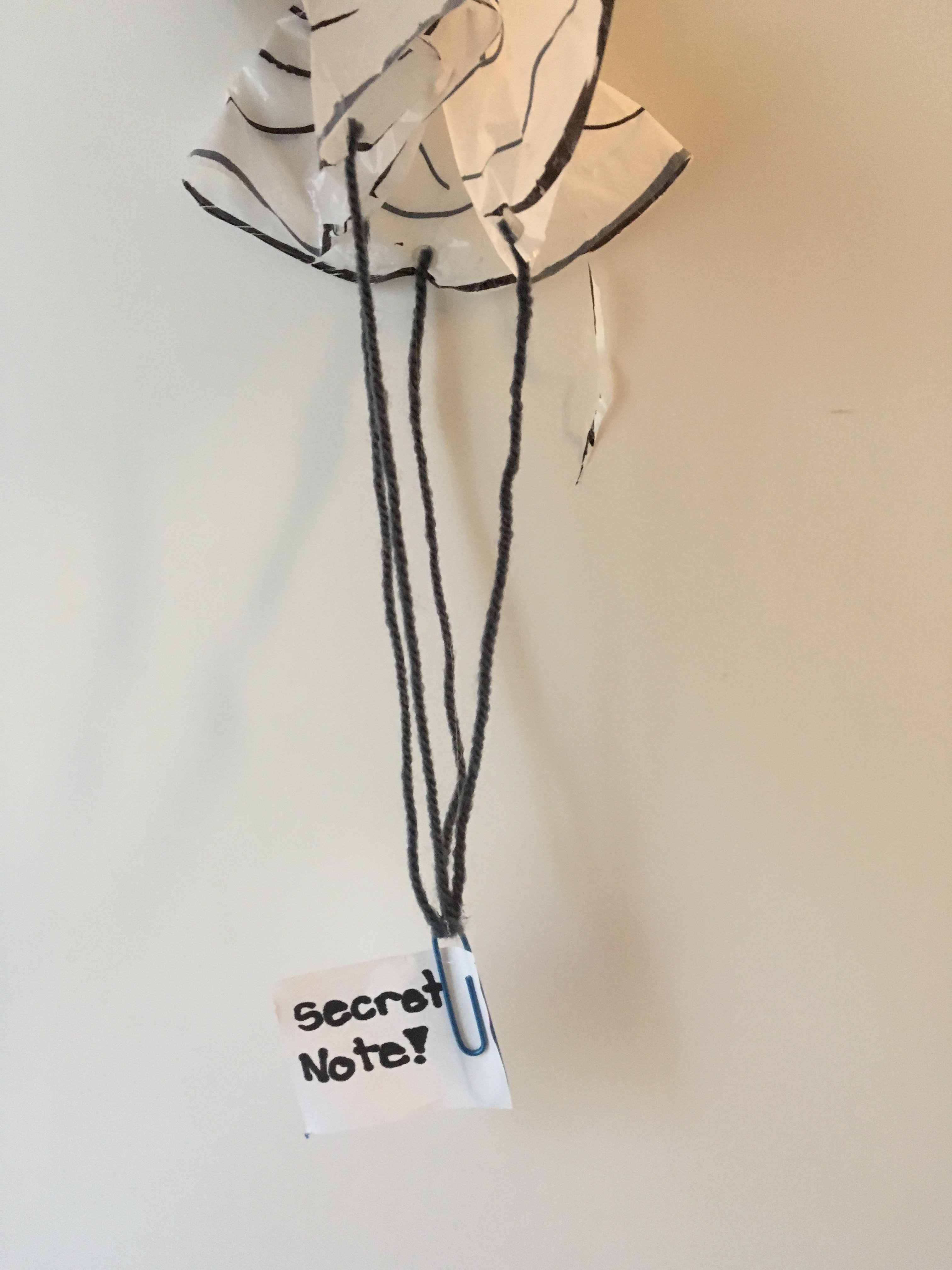 Secret Note Parachute