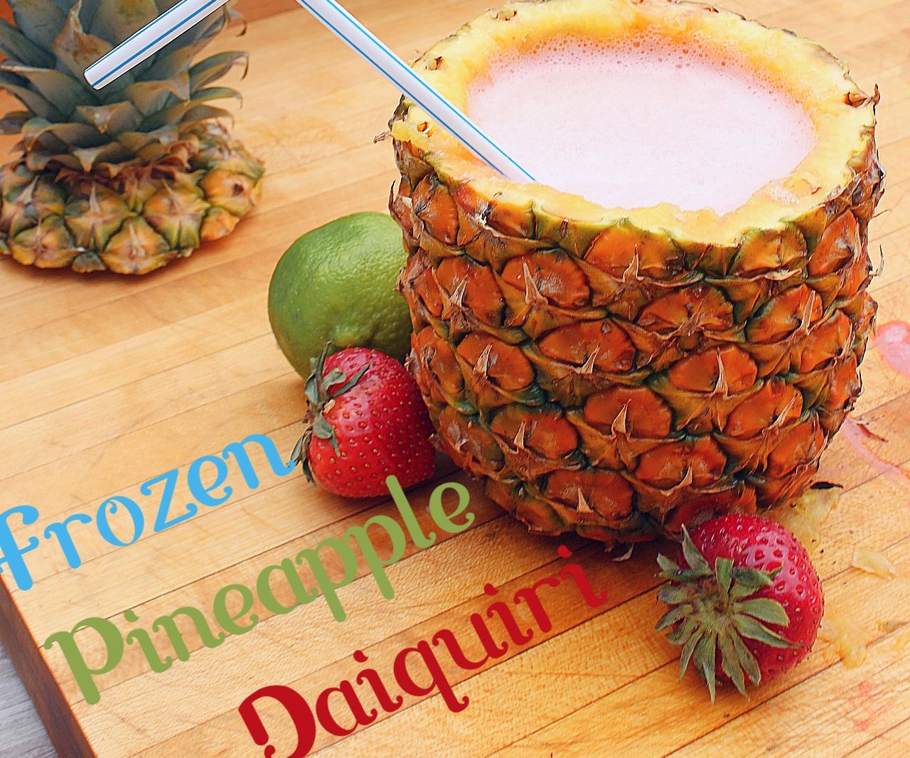 Frozen Strawberry-Lime Pineapple Daiquiri