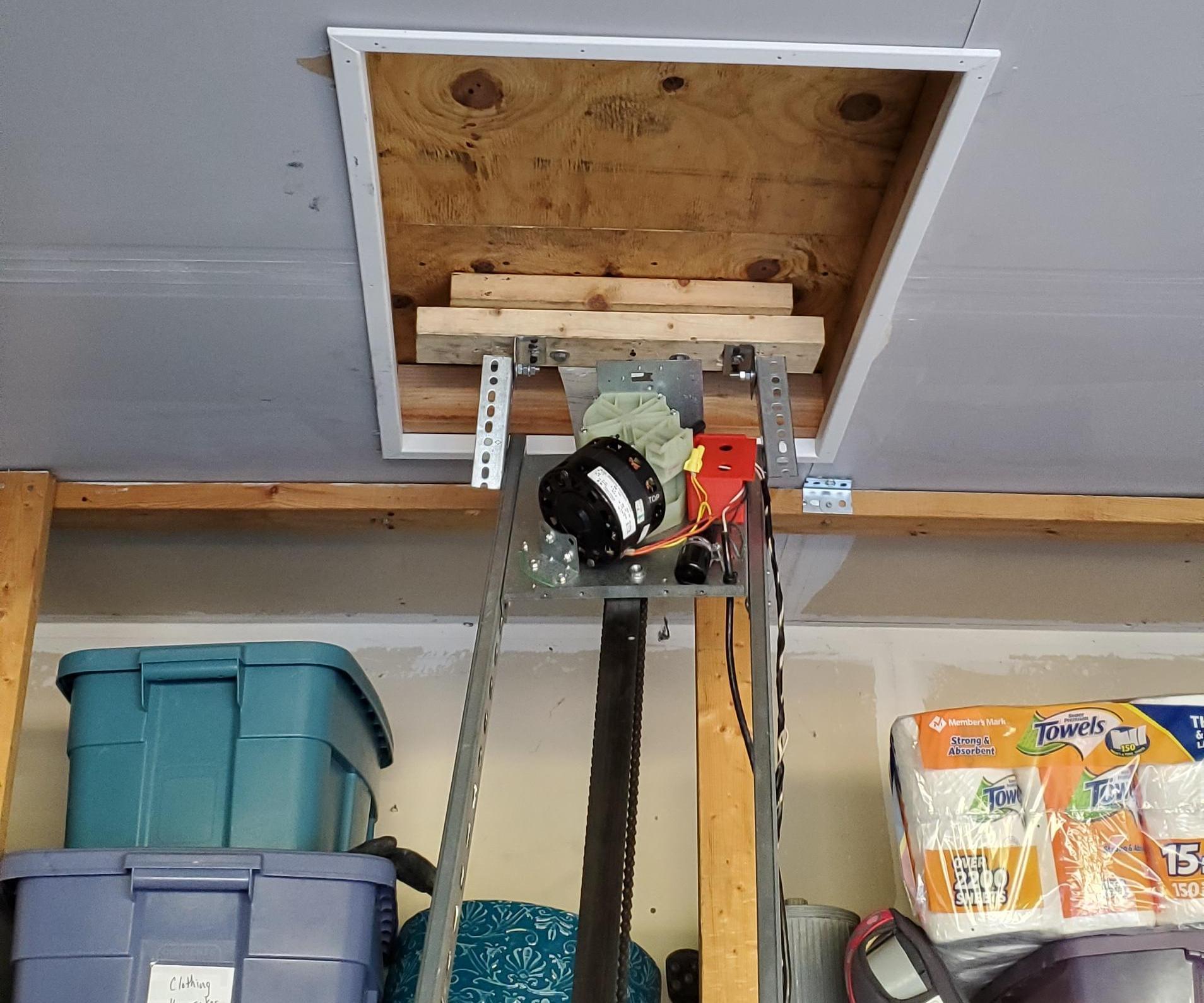 Attic Elevator Using Garage Door Opener