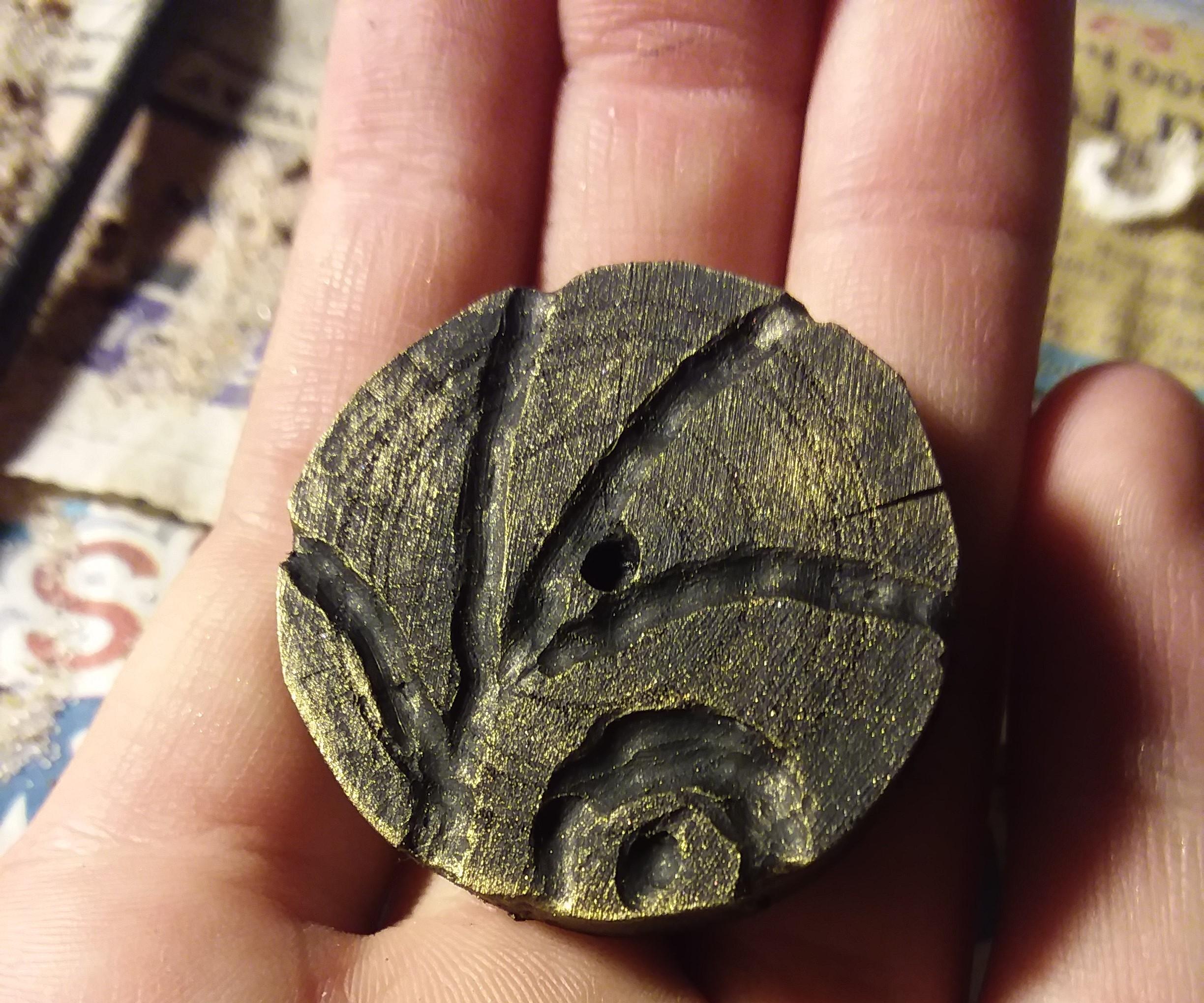 Wooden VFD Eye Token- Series of Unfortunate Events 