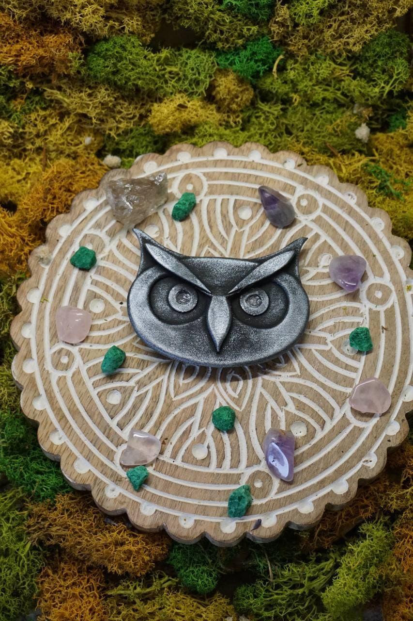 Owl Necklace With LED Eyes