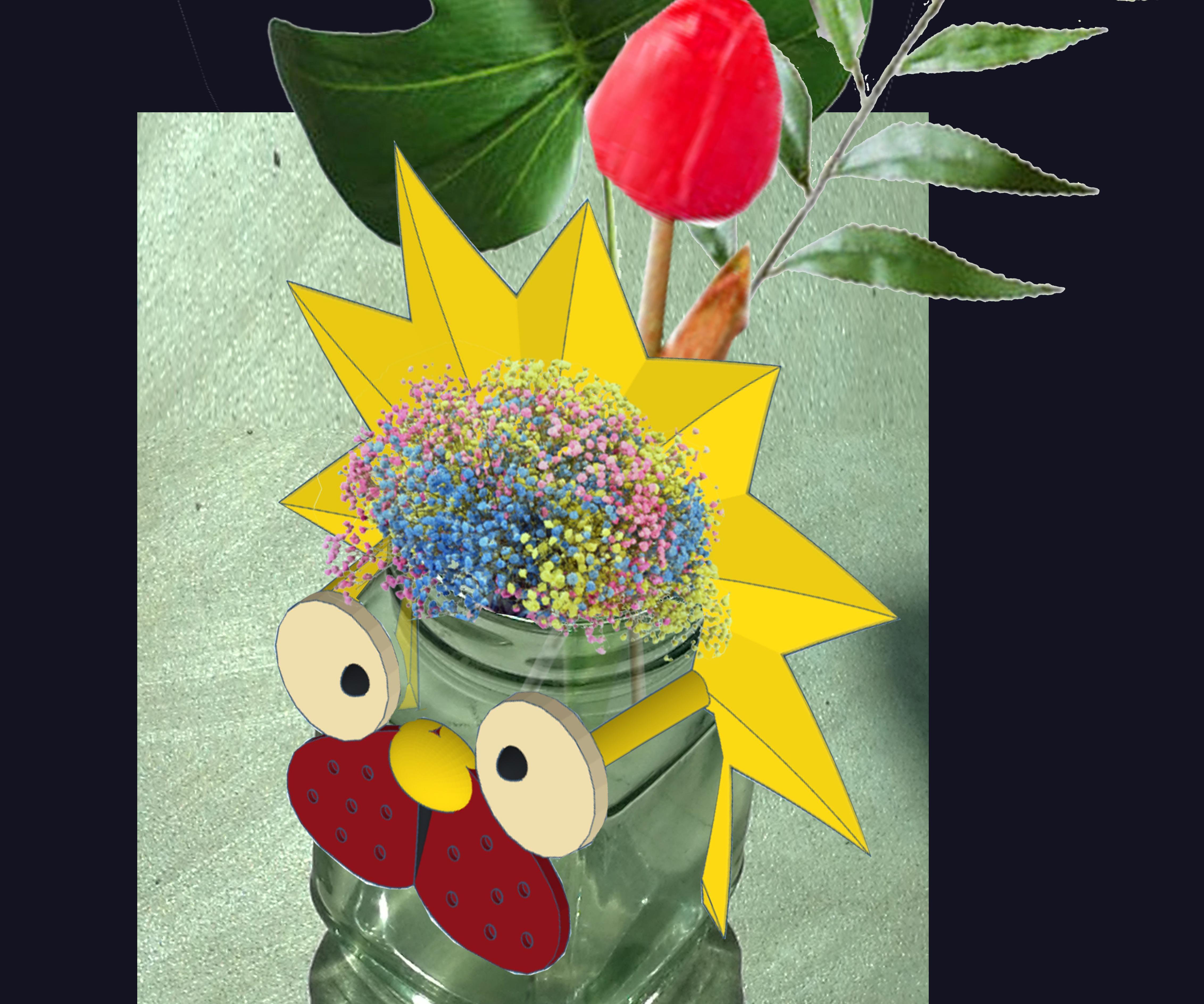 Naruto Dog Decoration for a Glass Bottle