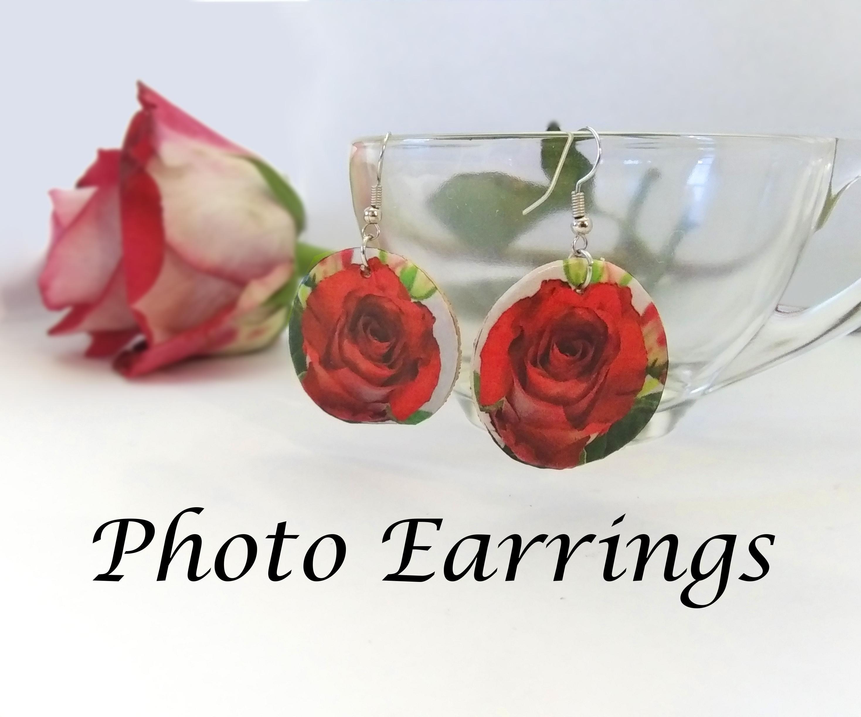 Beginner Jewelry: Wooden Photo Earrings