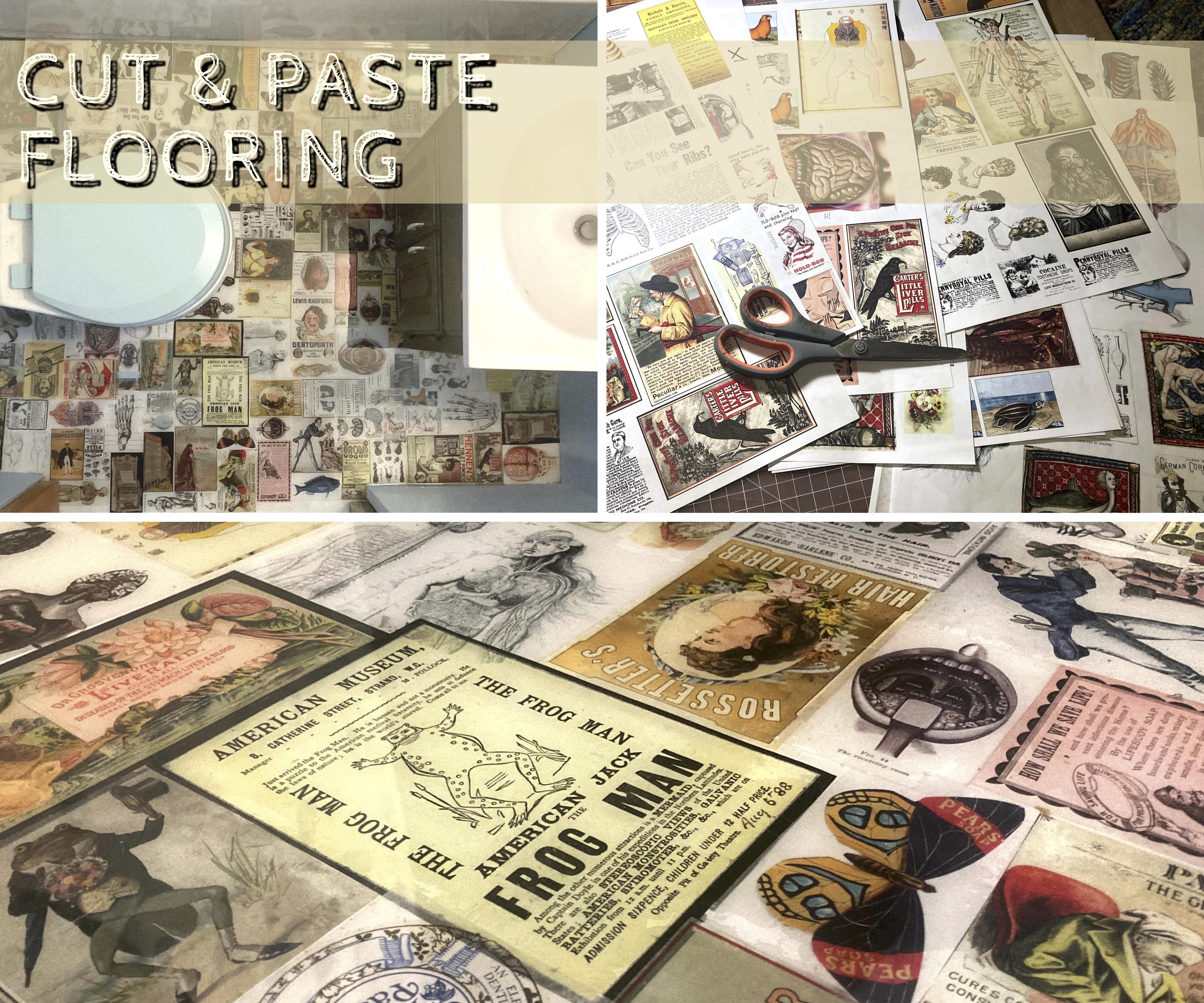 Cut-and-Paste Floor - Découpage Bathroom 