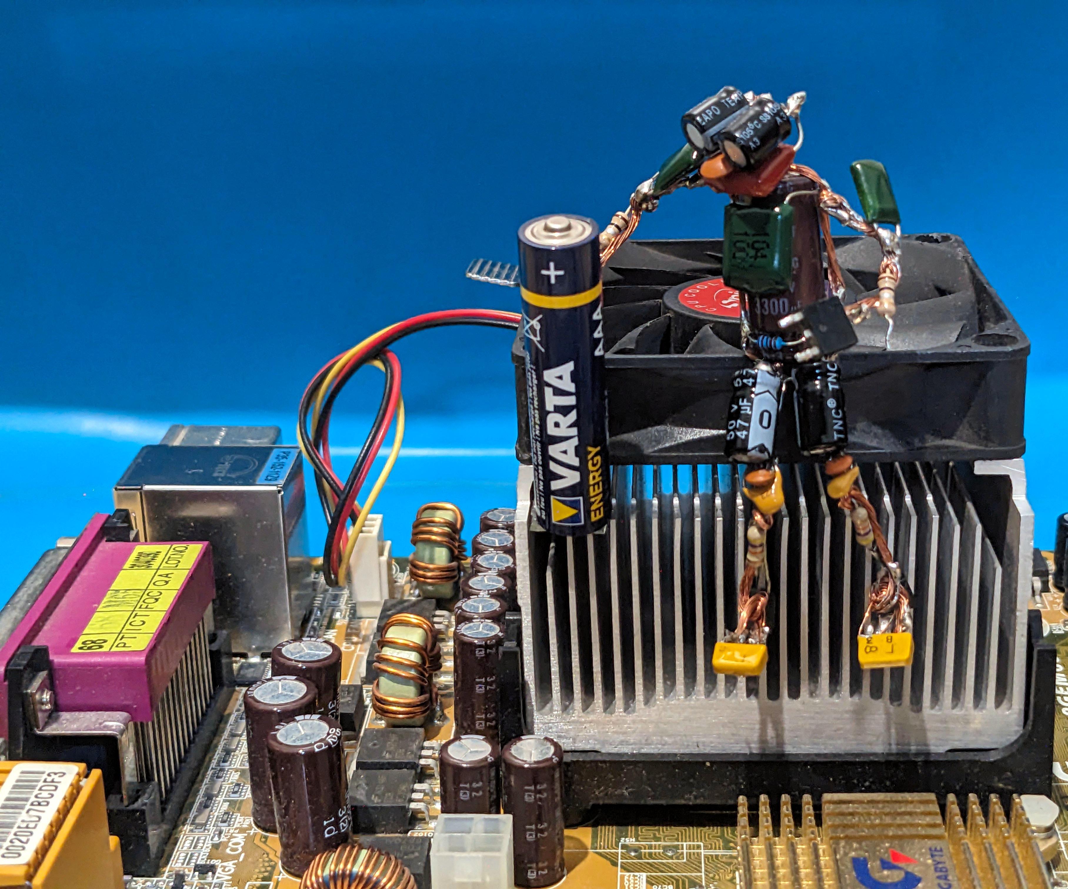 Stop Motion Puppet From Copper Wire Scraps and Electronic Waste