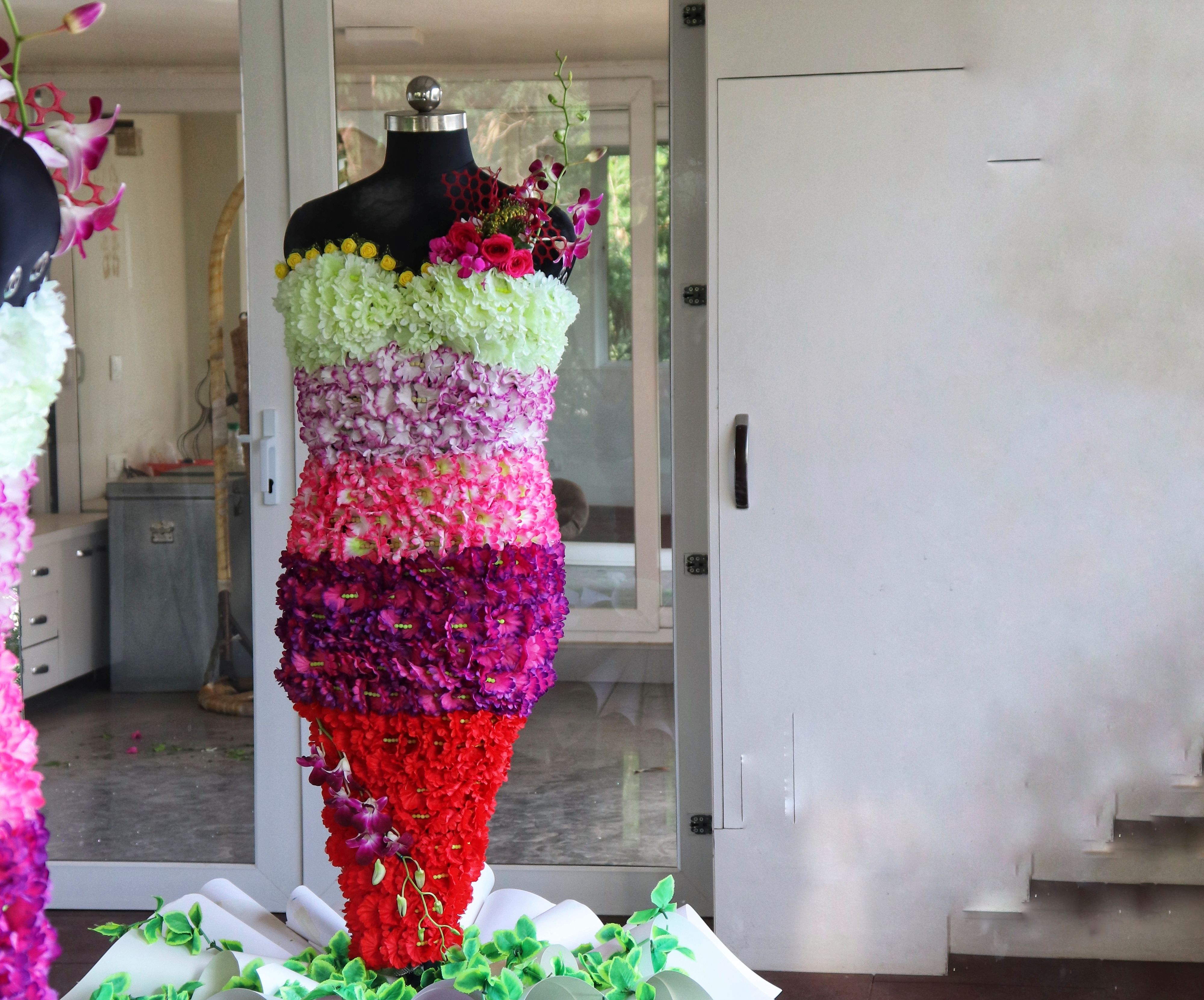 Garden Party Flower Dress Centerpiece 