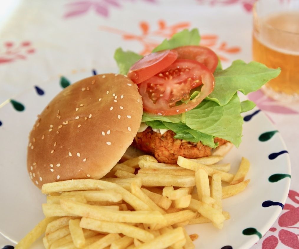 Vegan Burger (Mushroom-Chickpea Patty)
