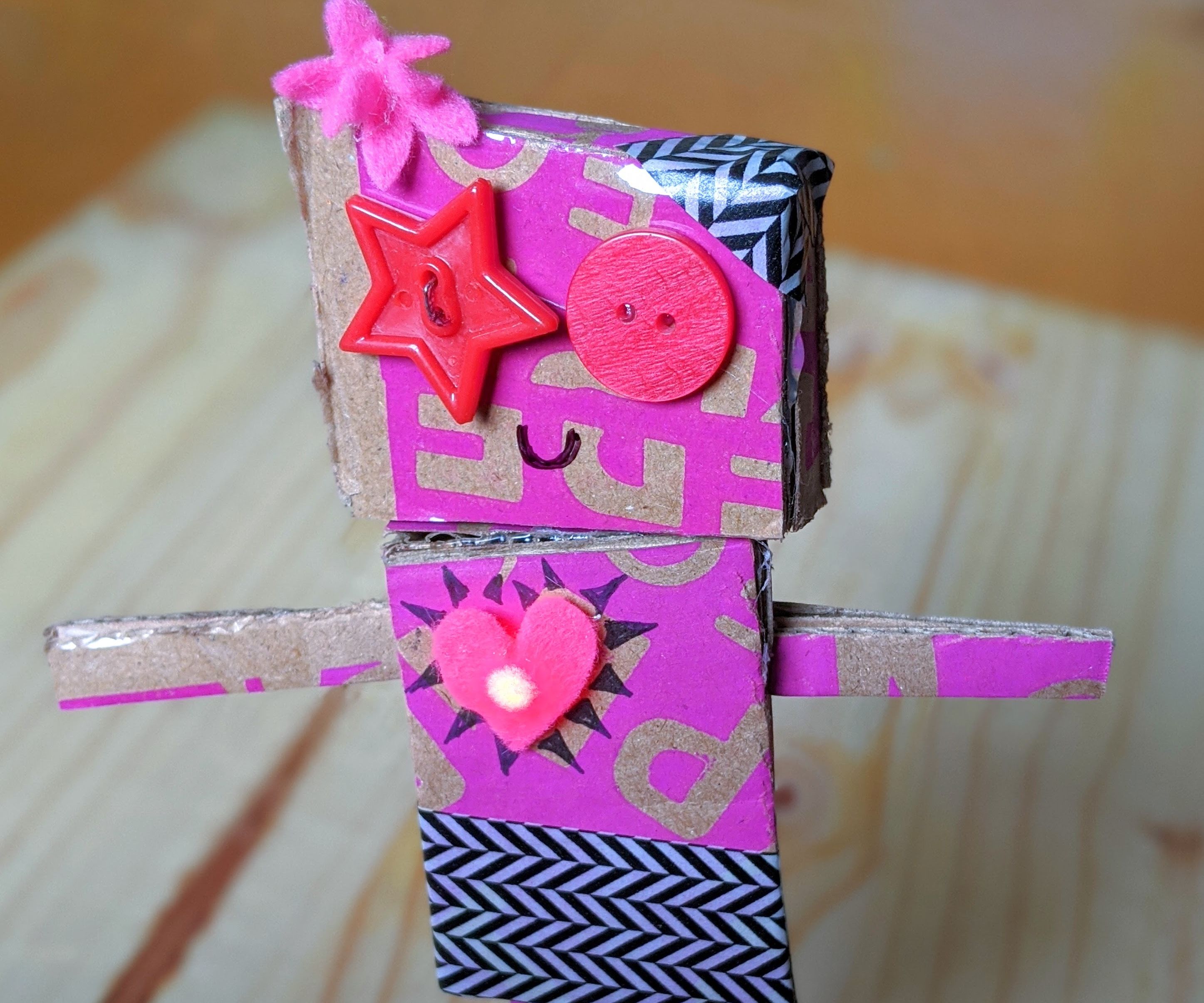 Cardboard Robot With Pop Tab Circuit