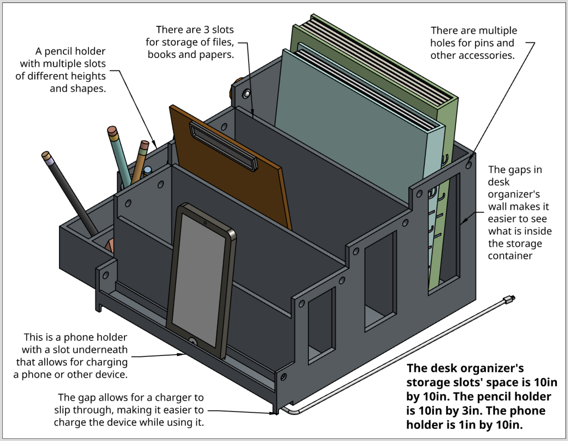 Desk Organizer Design Using Onshape
