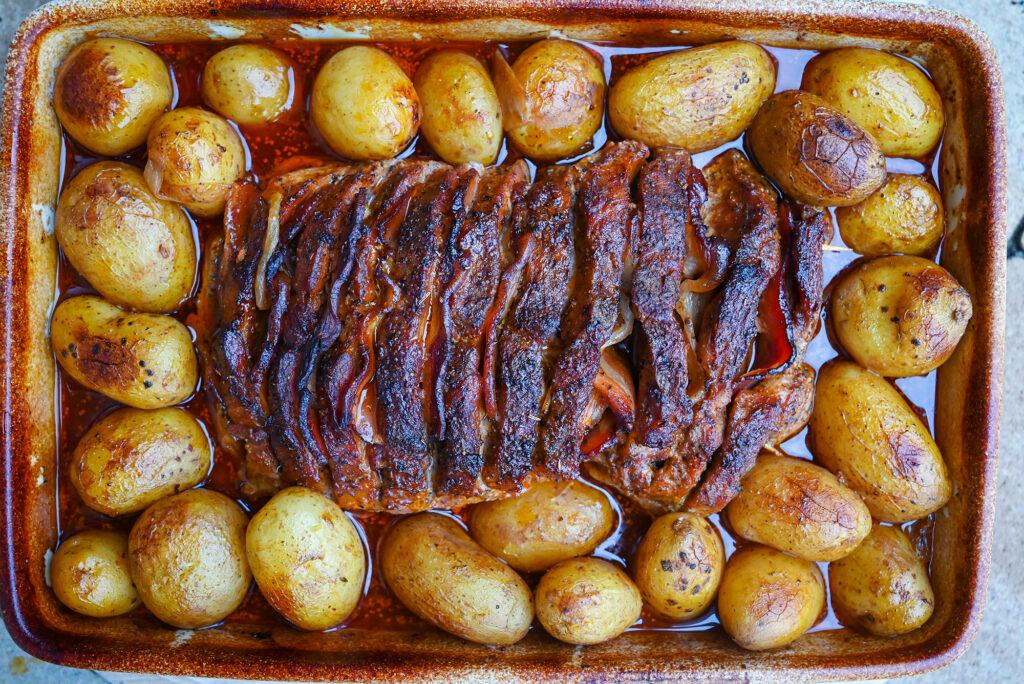 Baked Pork Collar (Neck) With Potatoes