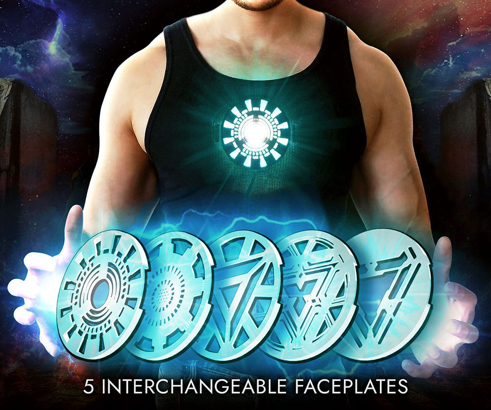 Iron Man Wearable Arc Reactor (3D Printed) 5 Designs