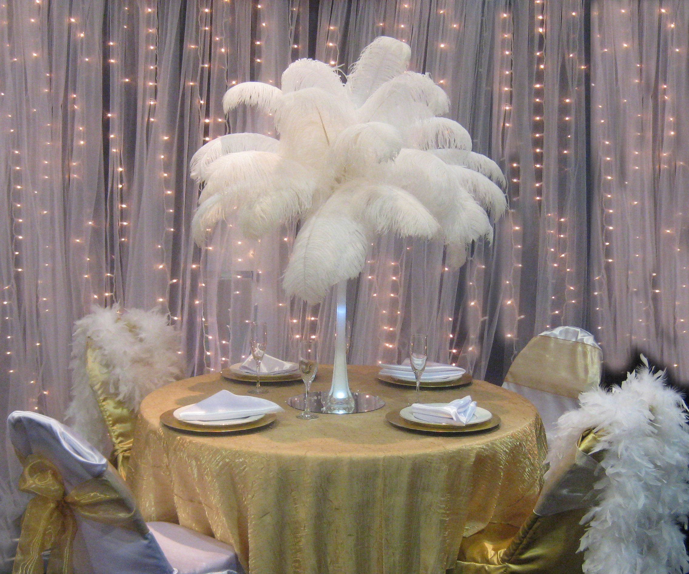 How to Assemble Your Own Beautiful Ostrich Feather Centerpieces