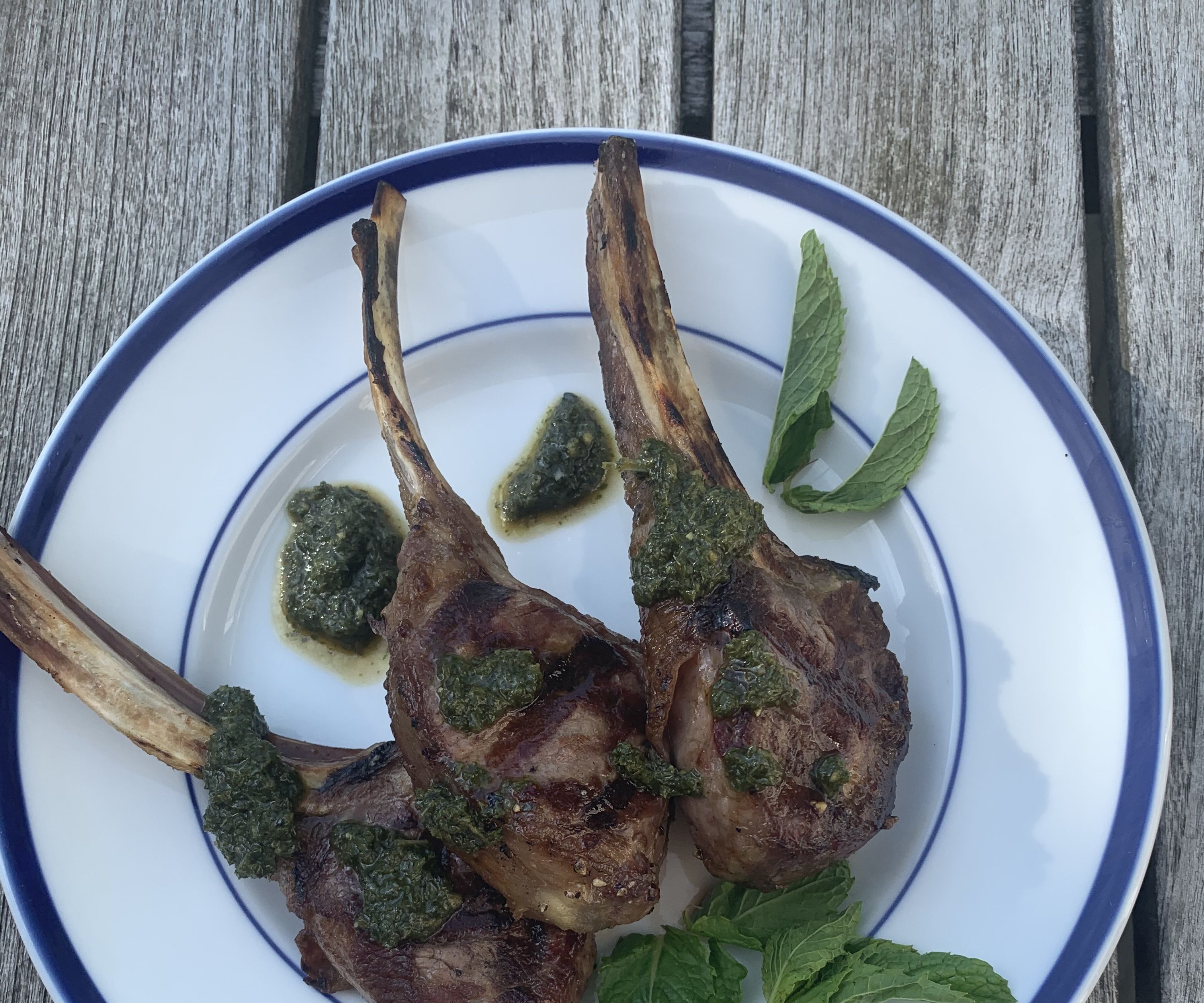 Lamb With Mint Vinaigrette Sauce 