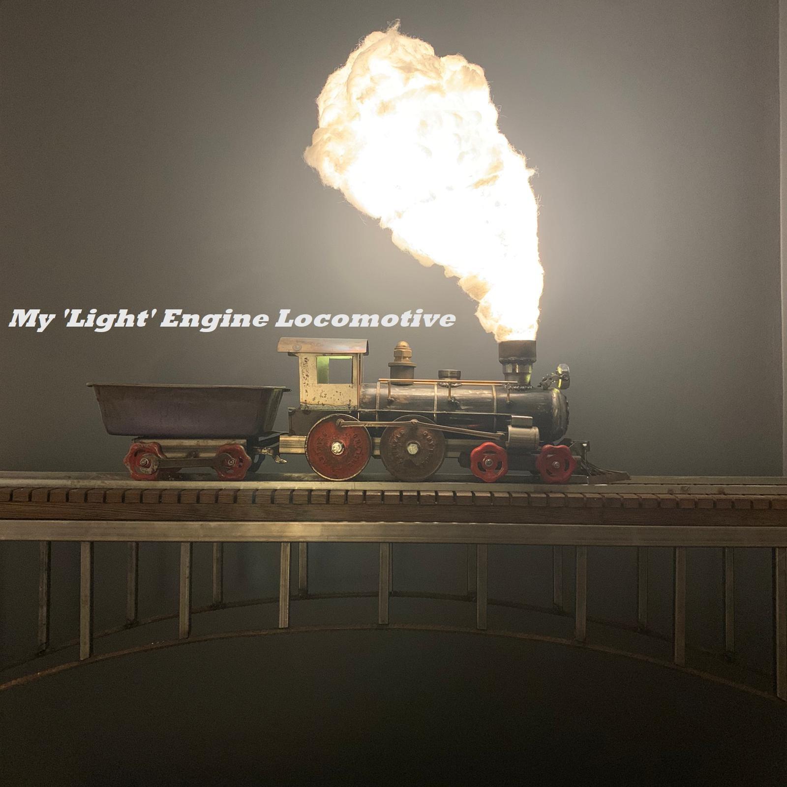 My ‘Light’ Engine Locomotive – a Unique Scrap Metal Train Lamp & Bridge