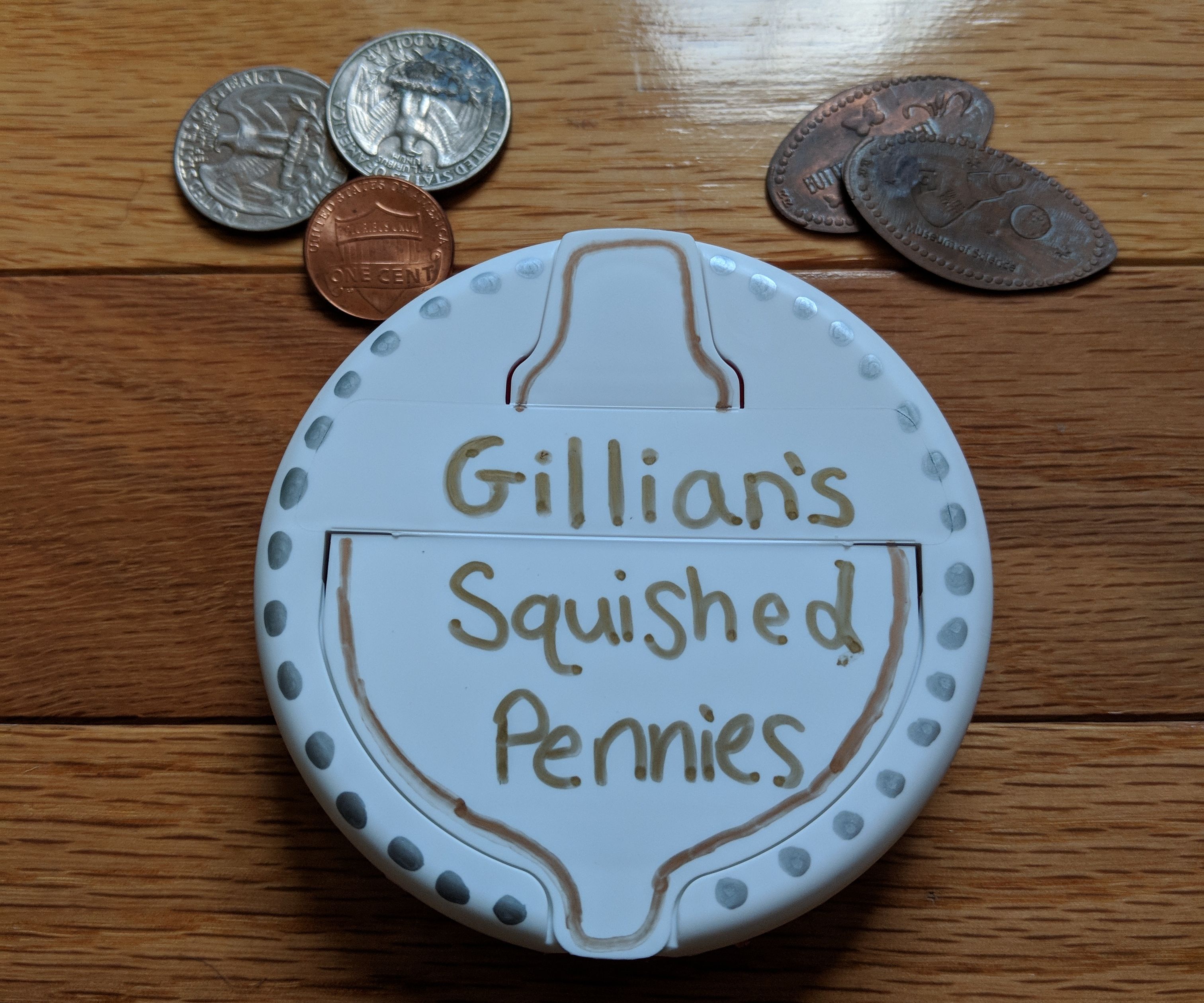 Squished Penny Holder for Vacation