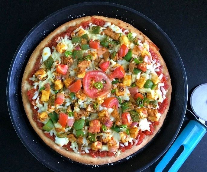 Spicy Paneer Tikka Pizza (with Whole Wheat)