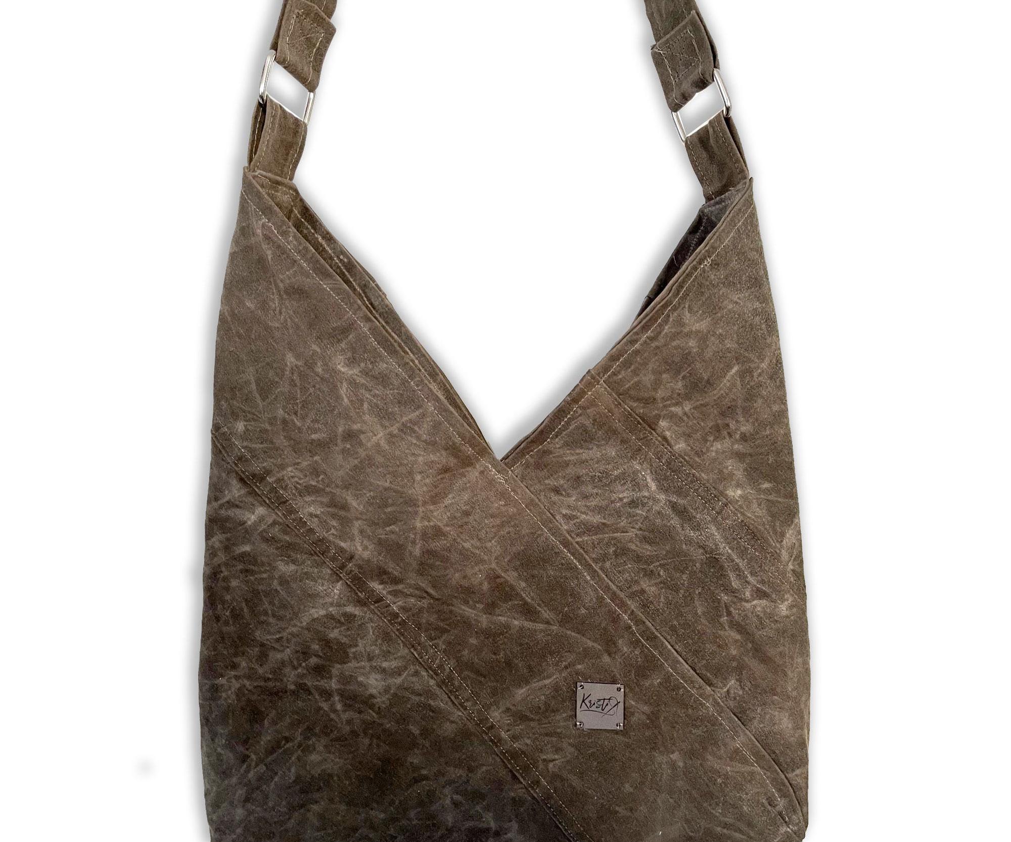 Waxed Origami Bag Made Out of Upcycled Materials