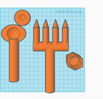 Spoon, Fork, Platter, and Cup