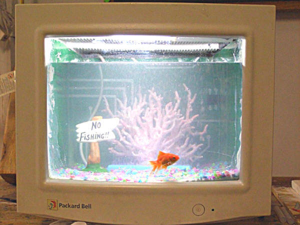 Turn Your Old CRT Computer Monitor Into a Fish Tank ! ! !