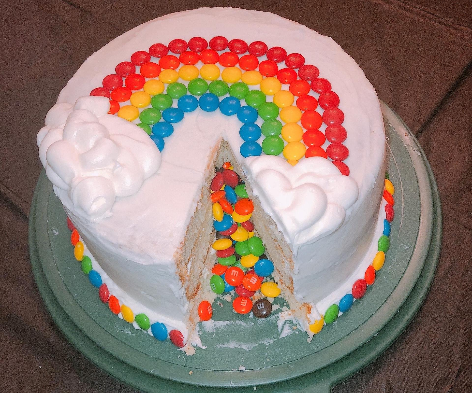 White Cake From the Box With a Surprise Inside!