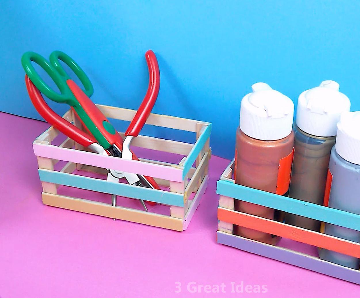 Diy Easy Desk Organizer Making