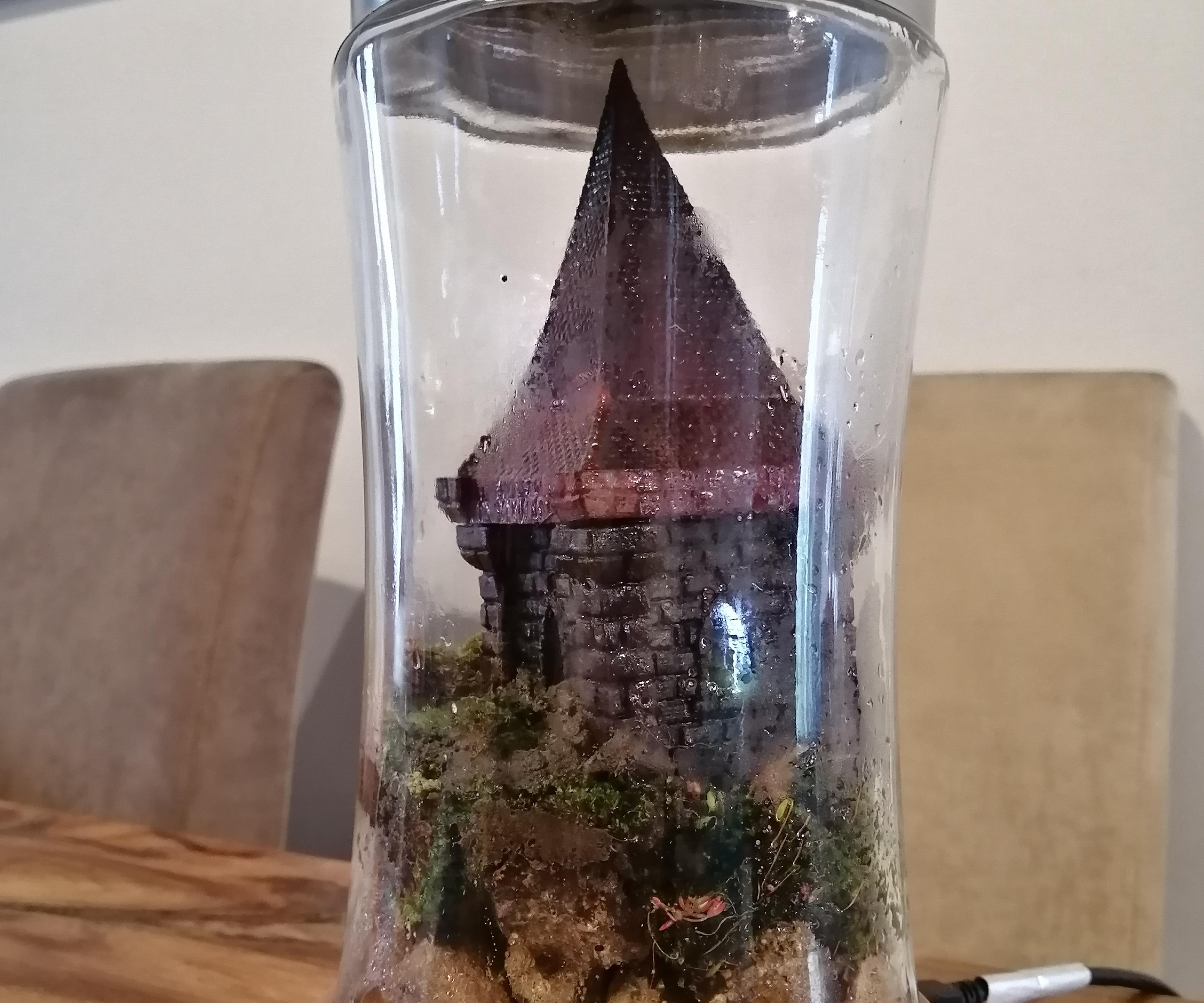 Terrarium With Wirelessly Powered Lights