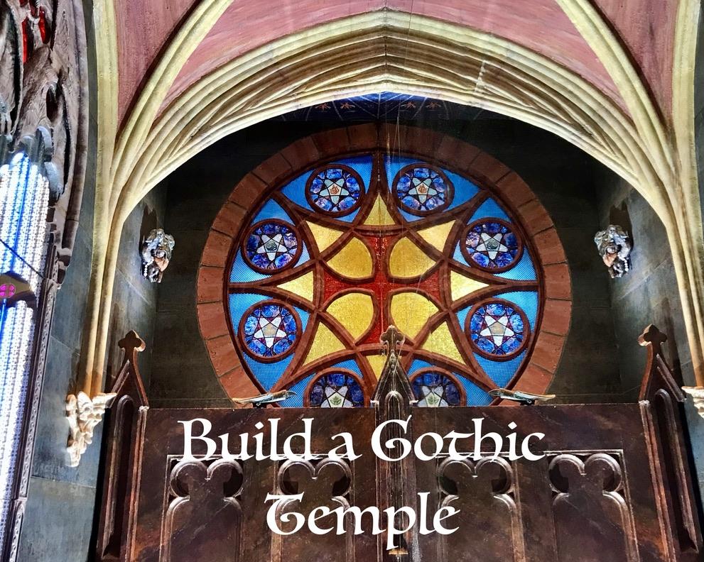 How to Build a Faux Gothic Temple in a Small Space Using PVC Pipes & Mirror Illusions