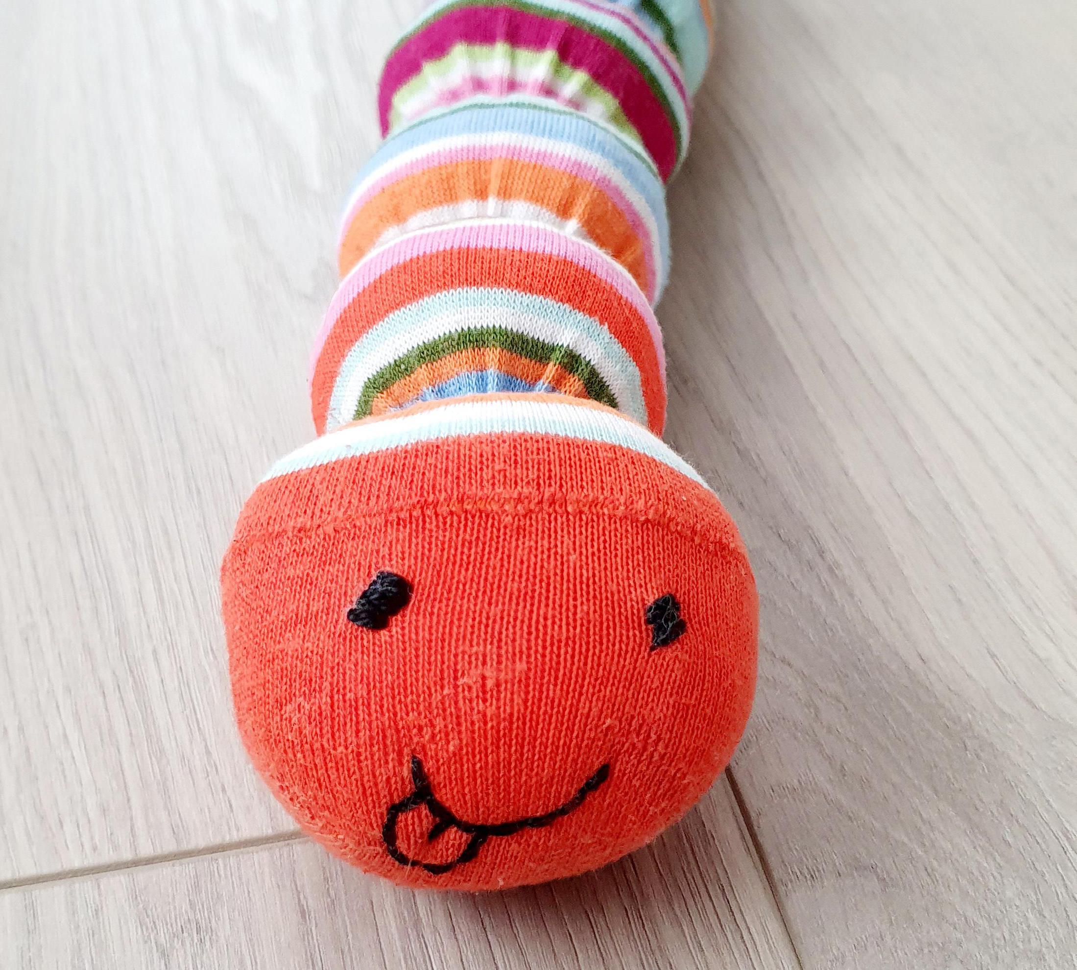 Happy Sock Caterpillar Toy