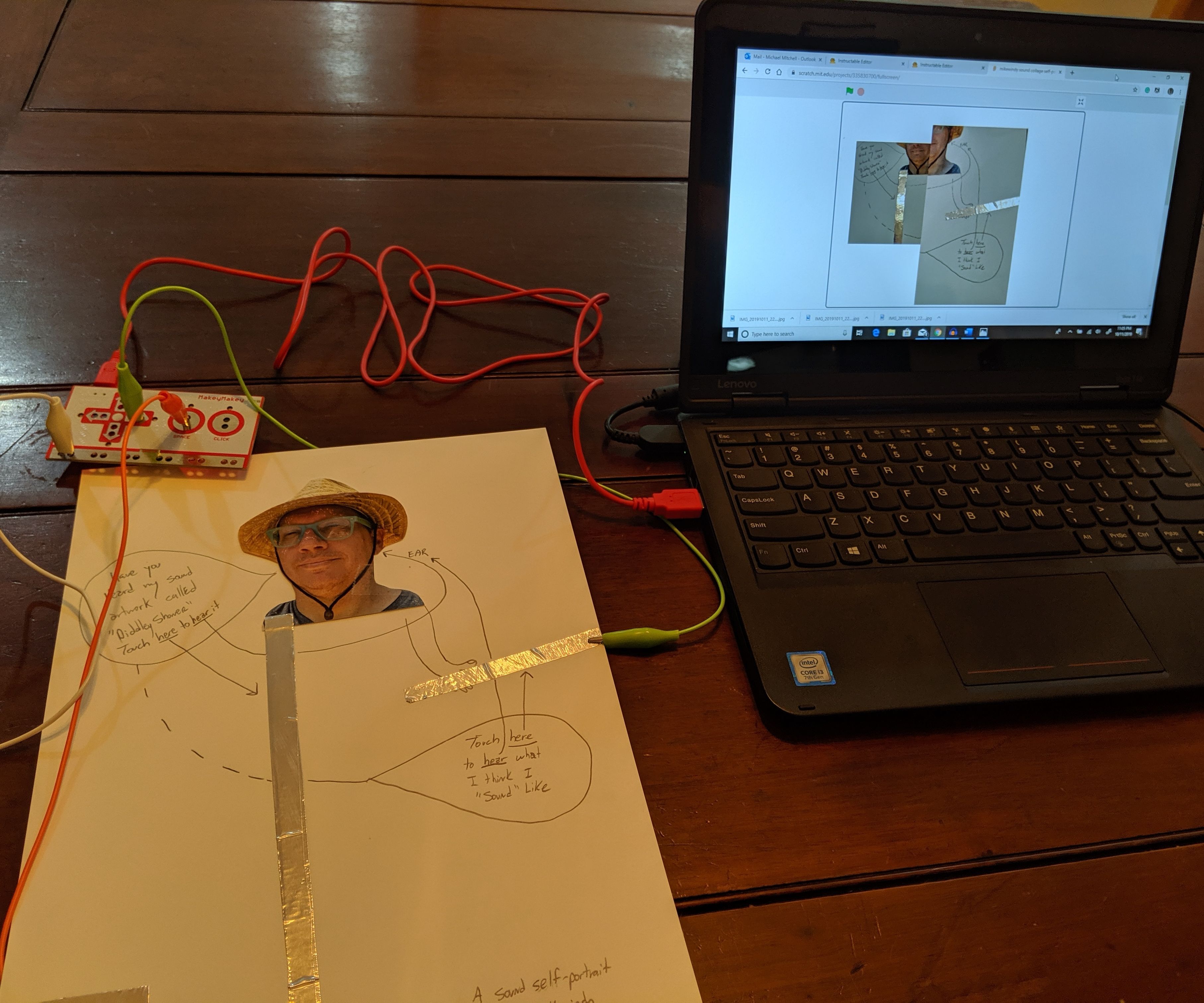 Makey Makey Sound Art Self Portrait