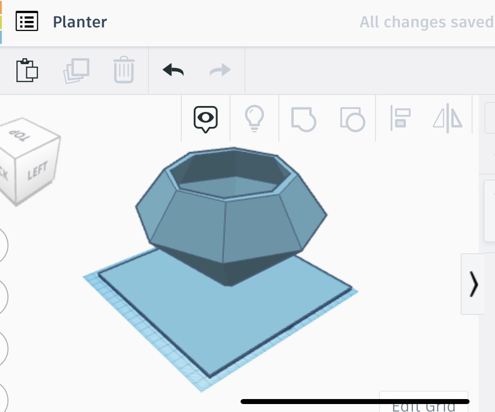 Diamond Planter Tinkercad