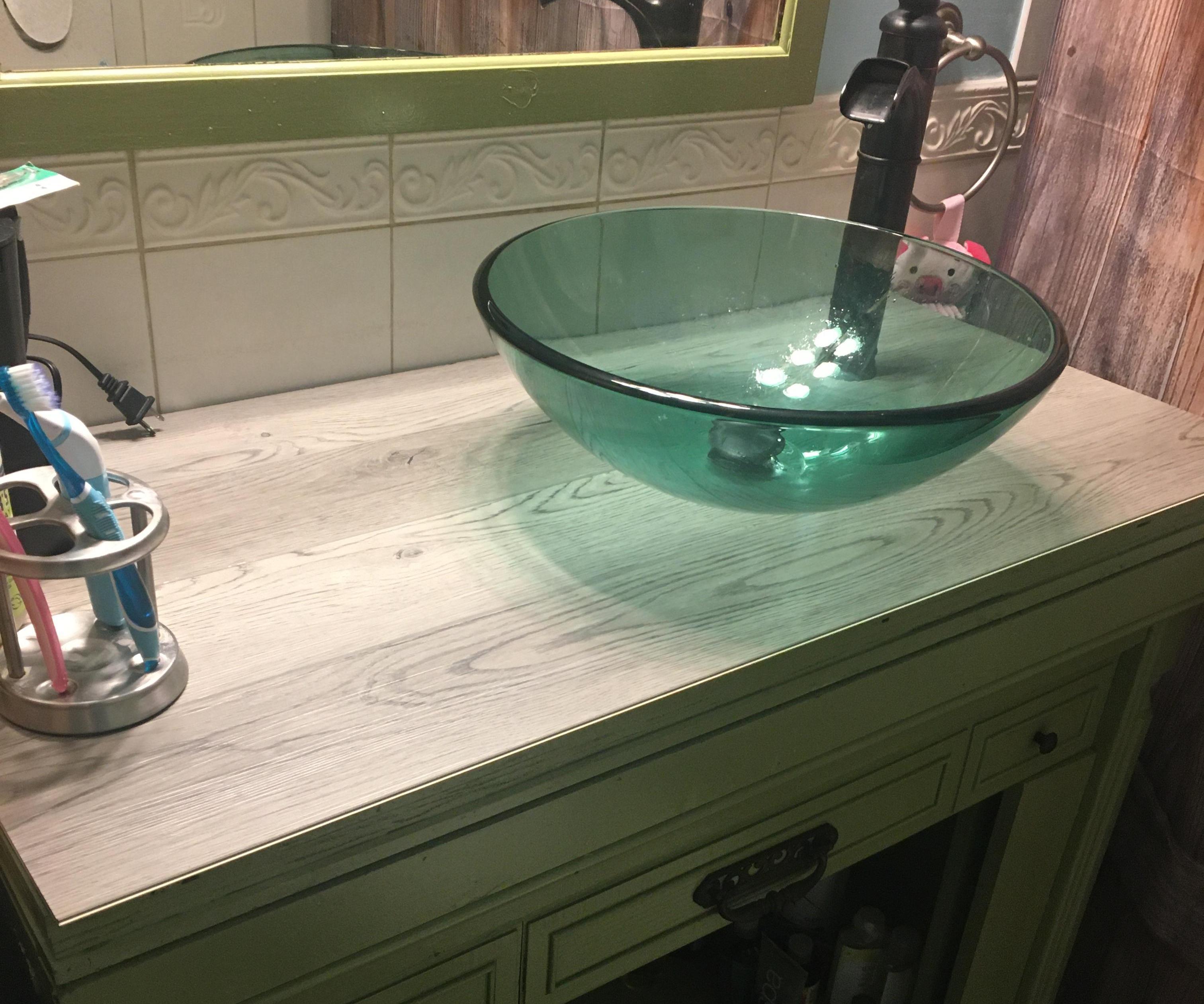 The Recycled Rustic TV Bathroom Vanity