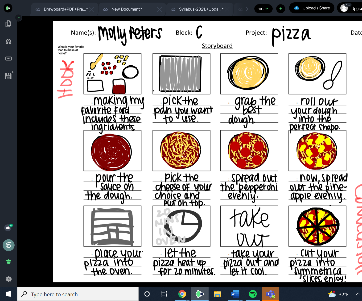 Making a Homemade Pizza