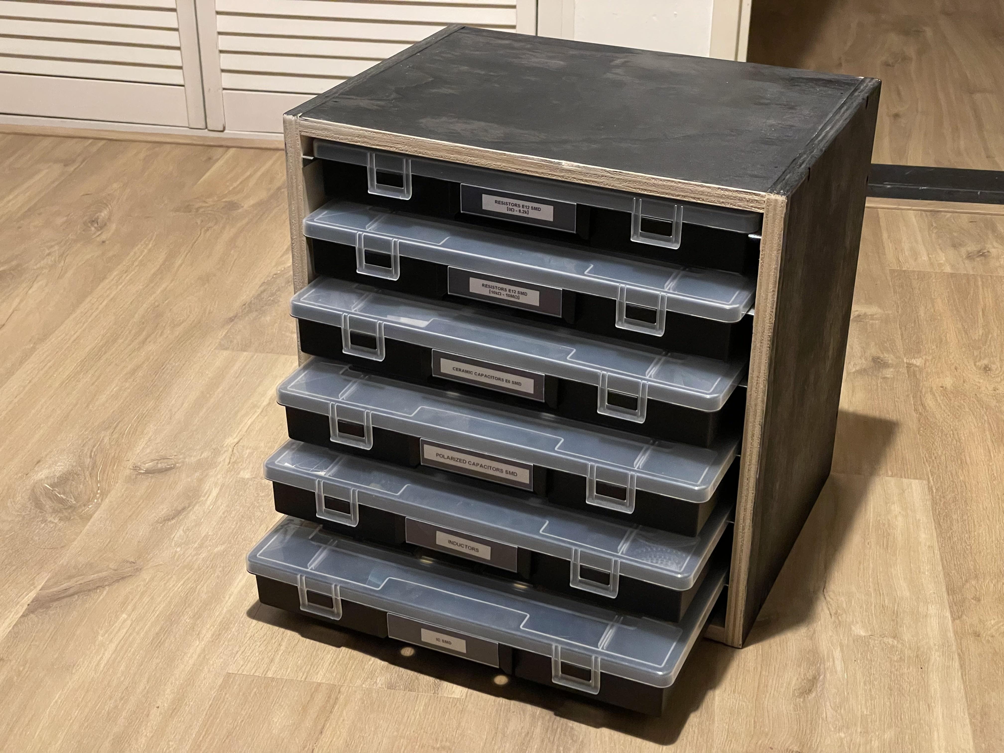The (almost) Perfect Rack Organizer for Electronic Components and Other Tiny Things...