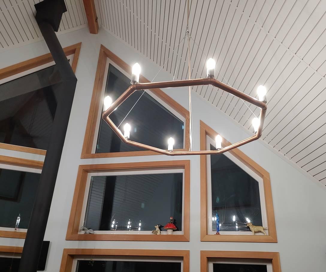 Copper Pipe Chandelier