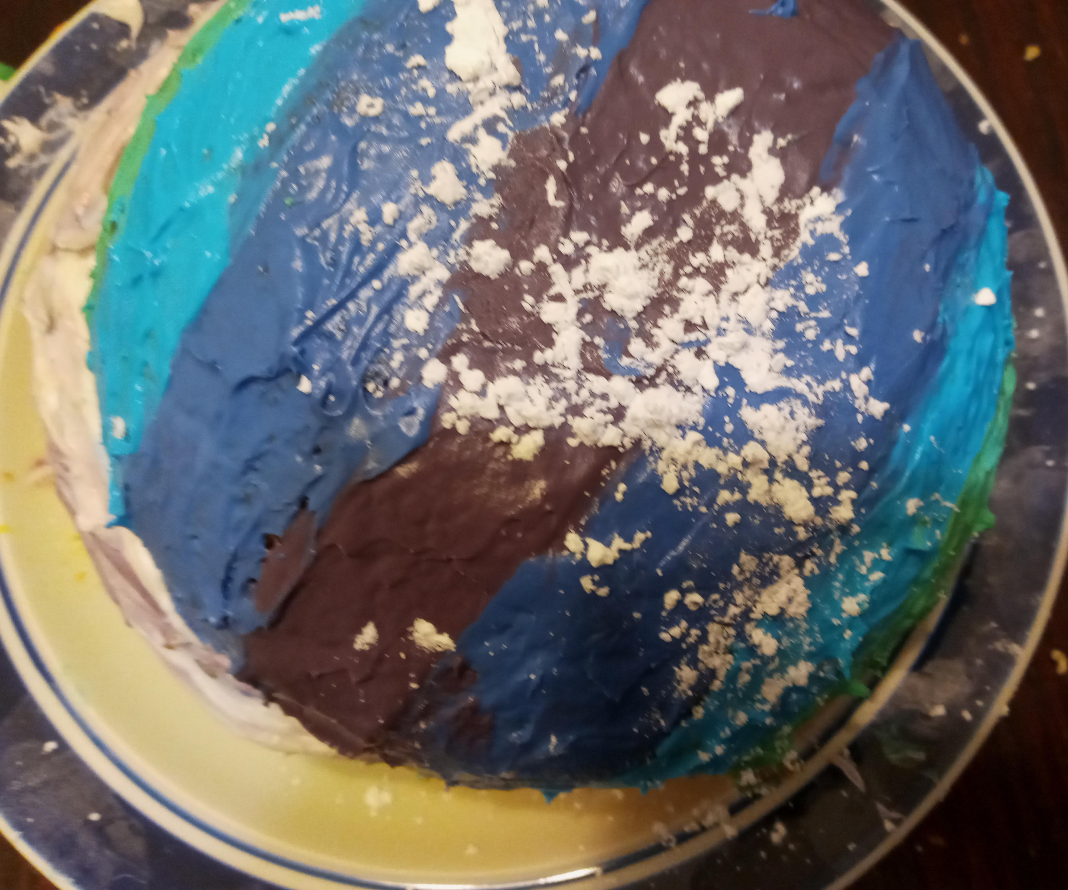 Giant Rainbow Skittle Cake