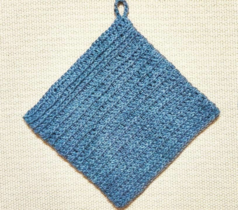 Ribbed Double Thick Crochet Square Potholder