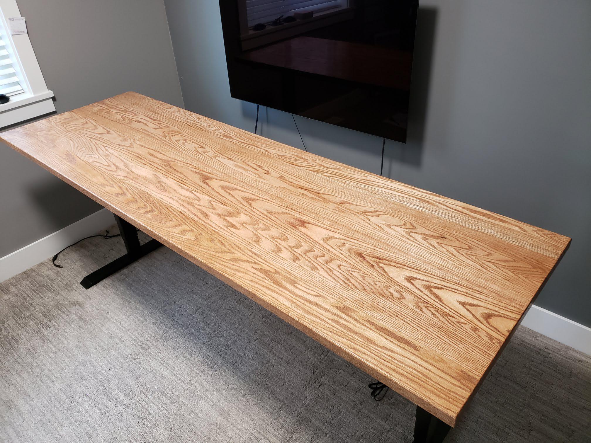 DIY Red Oak Tabletop for Sit Stand Desk