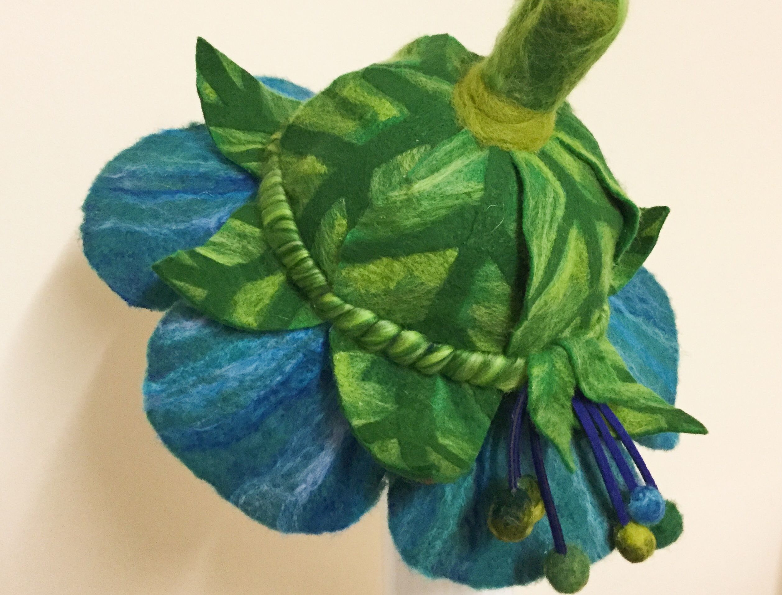 Felted flower hat